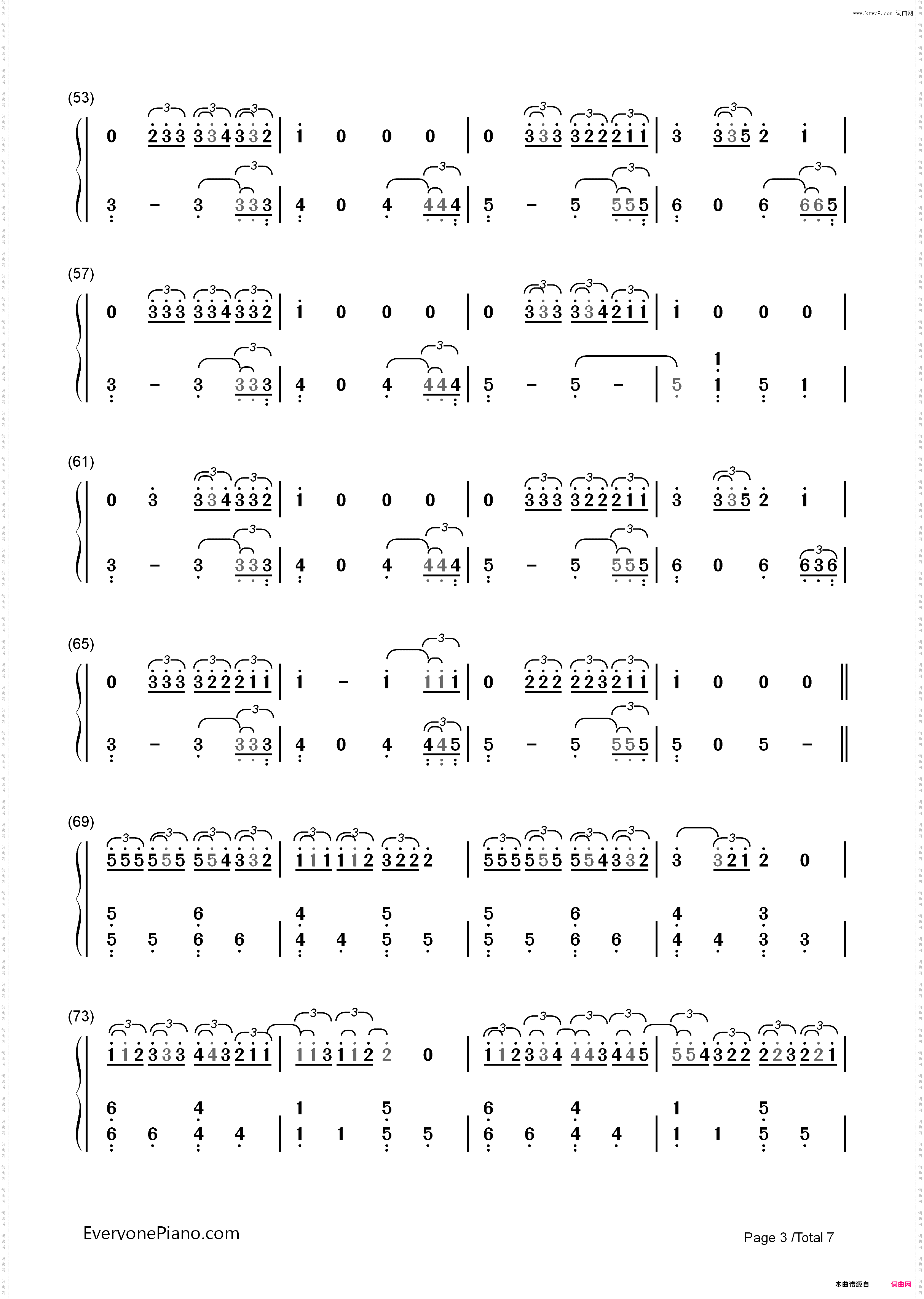 火花-《你的名字》插曲_简谱版