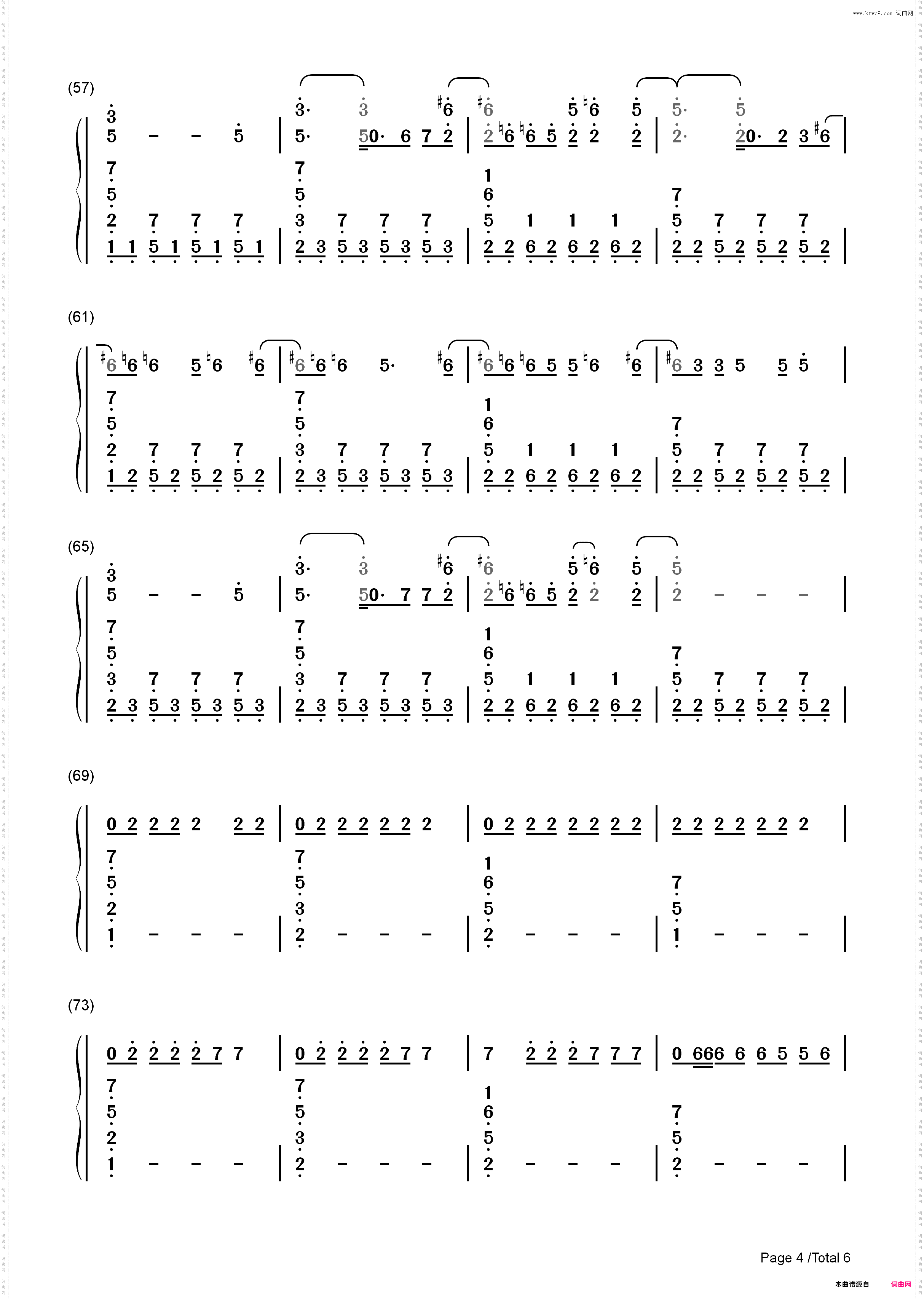 Sugar-Maroon 5_简谱版
