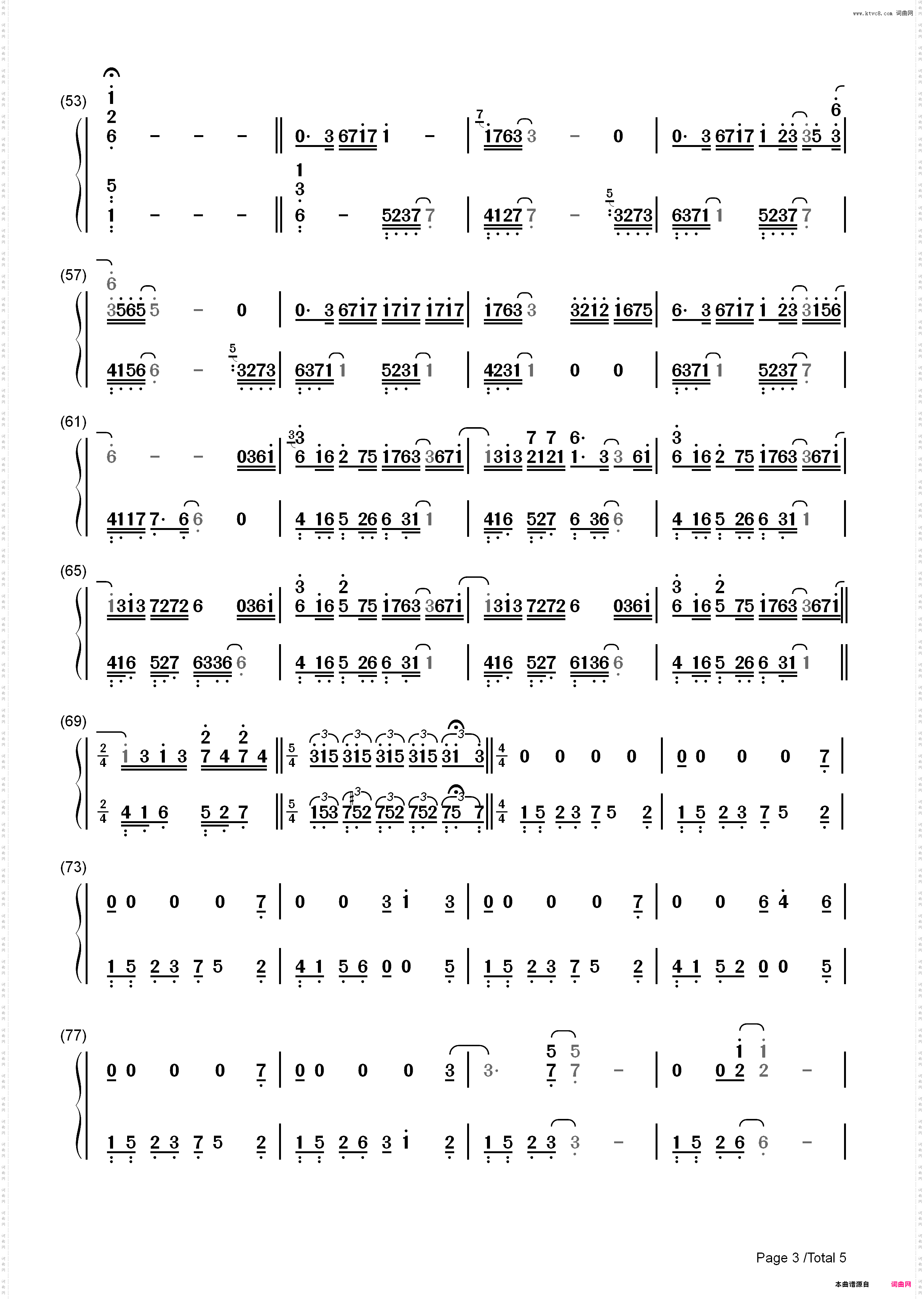 Longing & Love-乔治温斯顿_简谱版