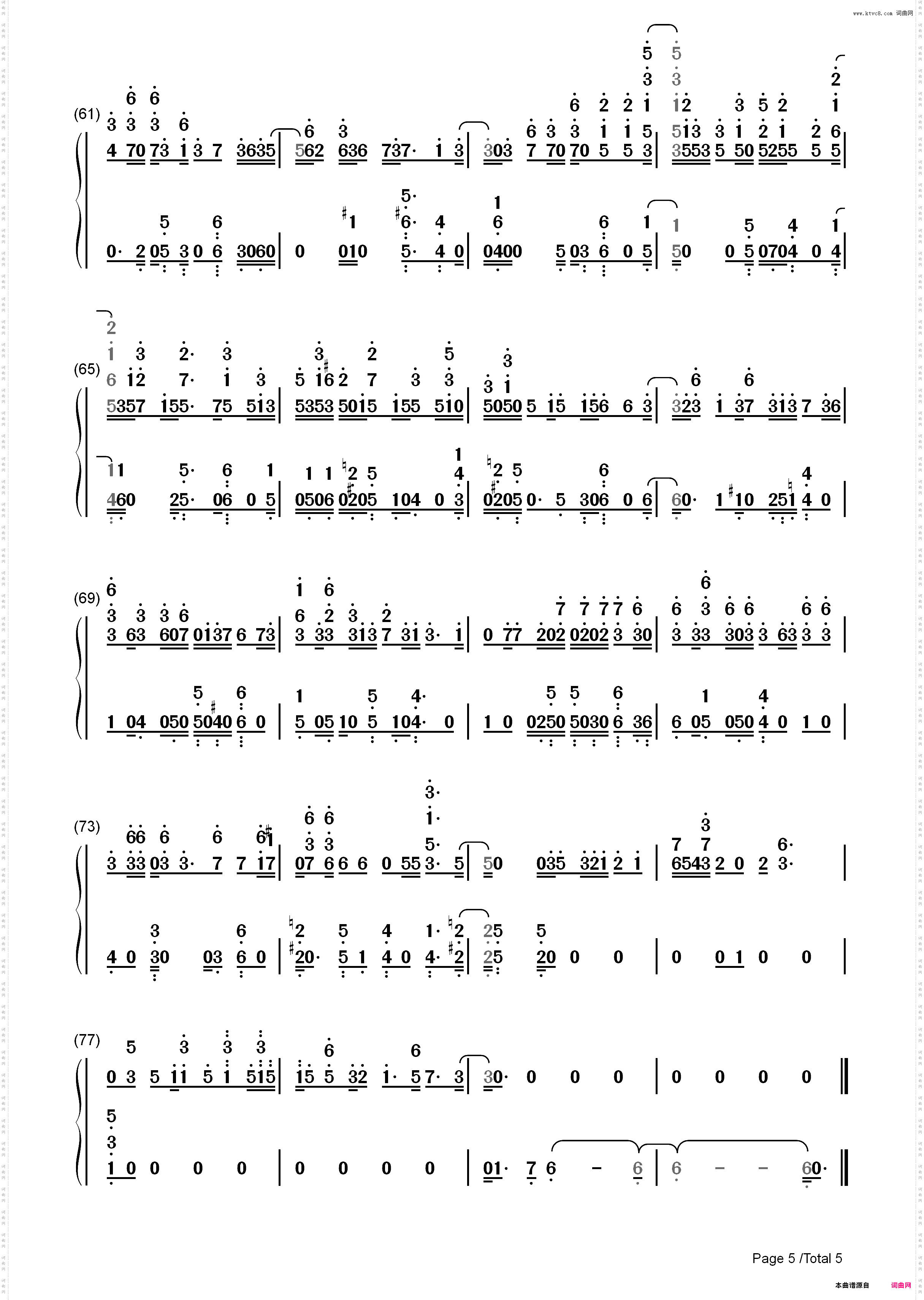 My Type-The Chainsmokers_简谱版
