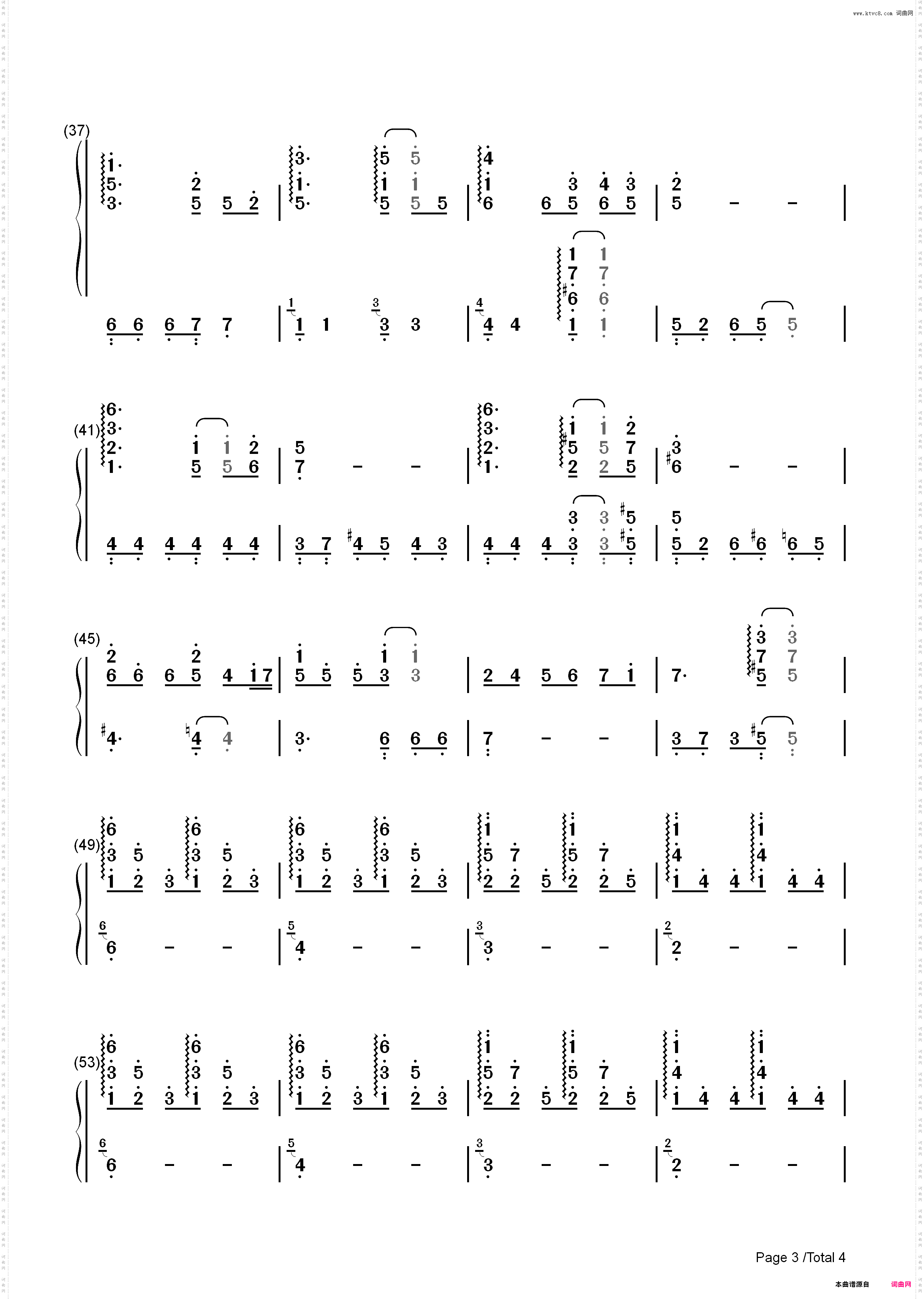 雨のテーマ-机动战士高达SEED DESTINY插曲_简谱版
