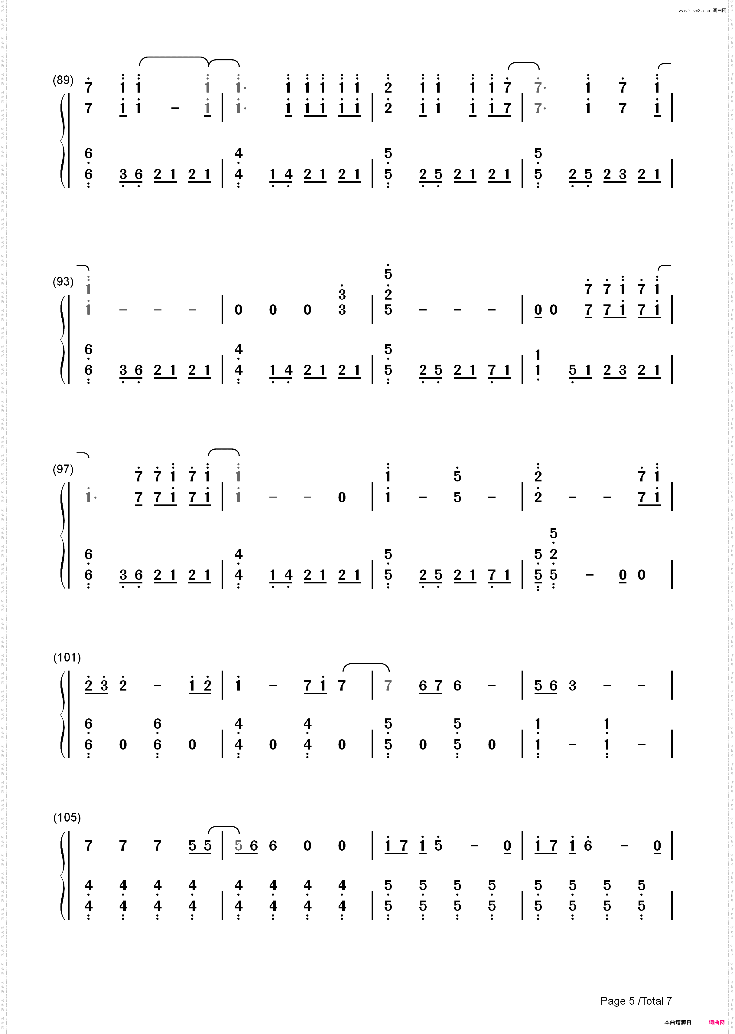 Shadow of Love-NANA插曲_简谱版