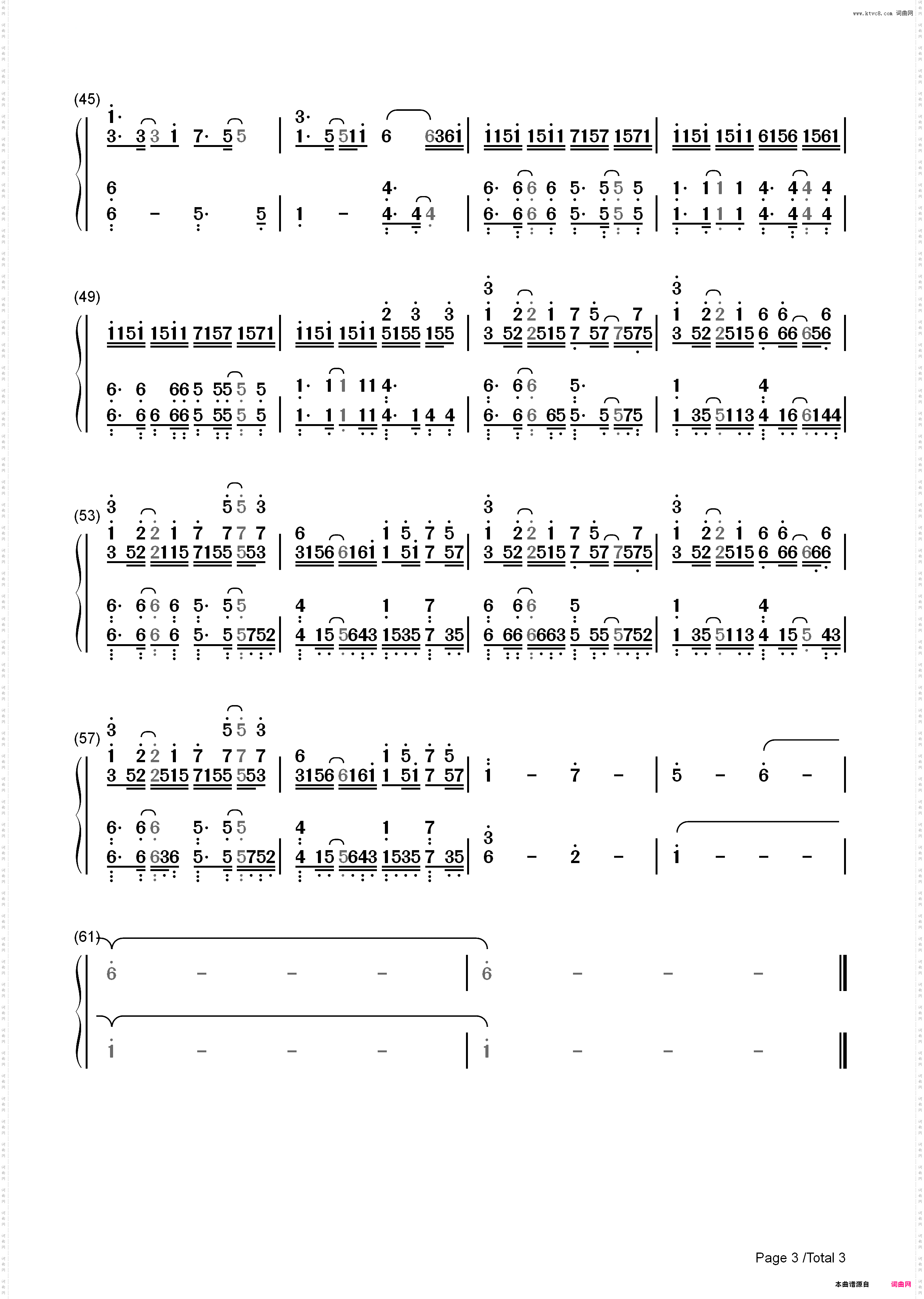 Stitches-Sam Tsui_简谱版