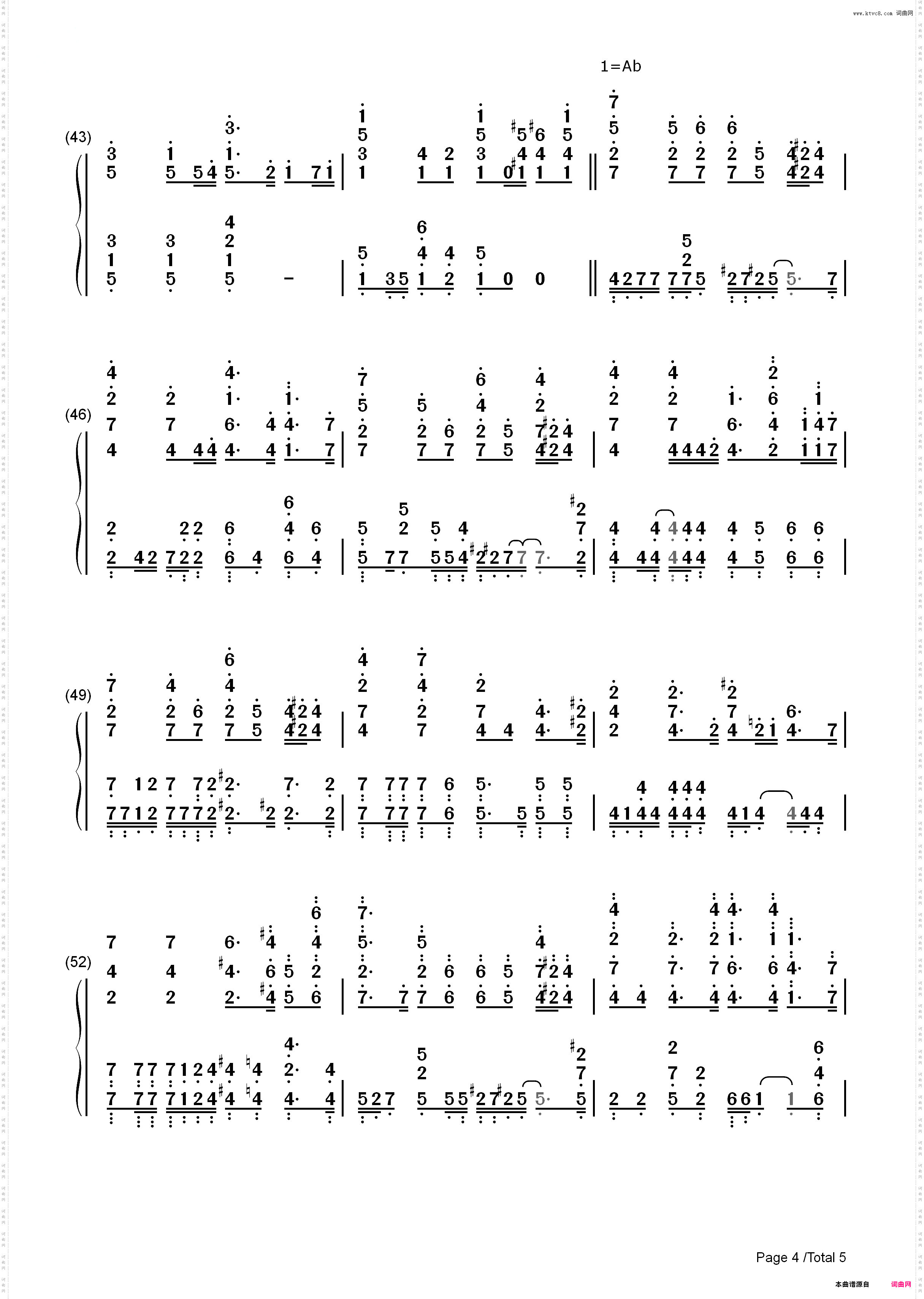 You Raise Me Up-Josh Groban_简谱版