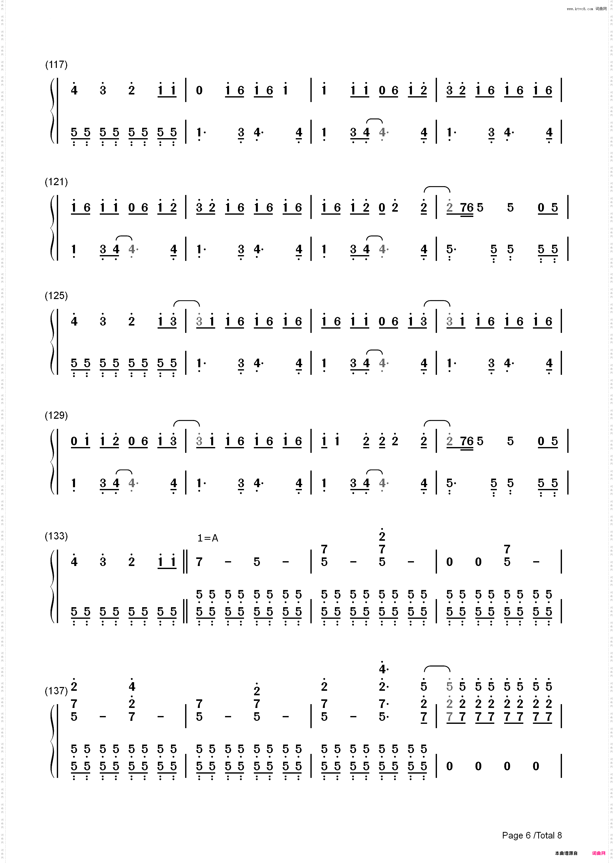 You Cant Stop The Beat-Marc Shaiman_简谱版