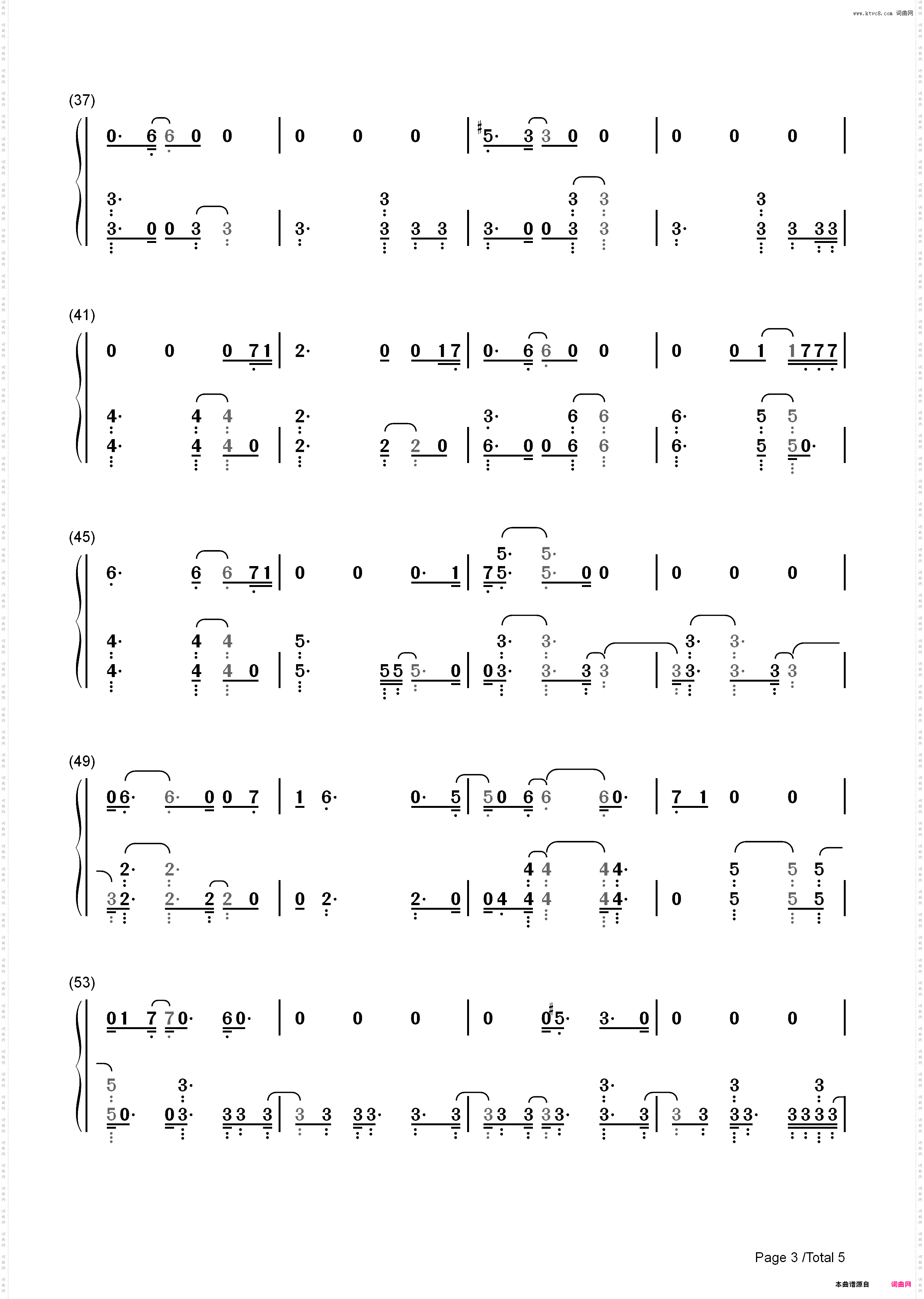 Beyond My Beloved Horizon-加勒比海盗5：死无对证_简谱版