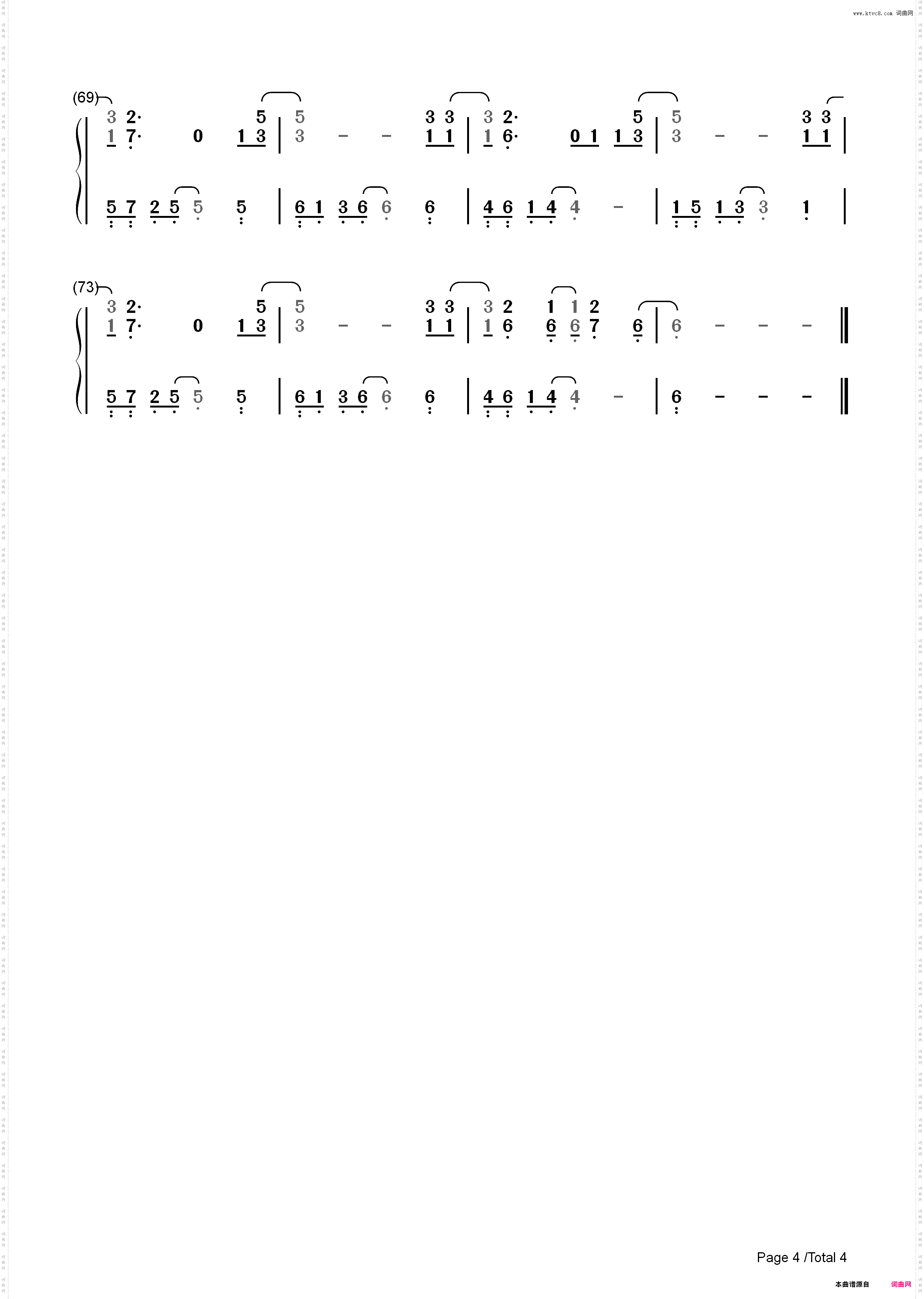 She Will Be Loved-Maroon 5_简谱版