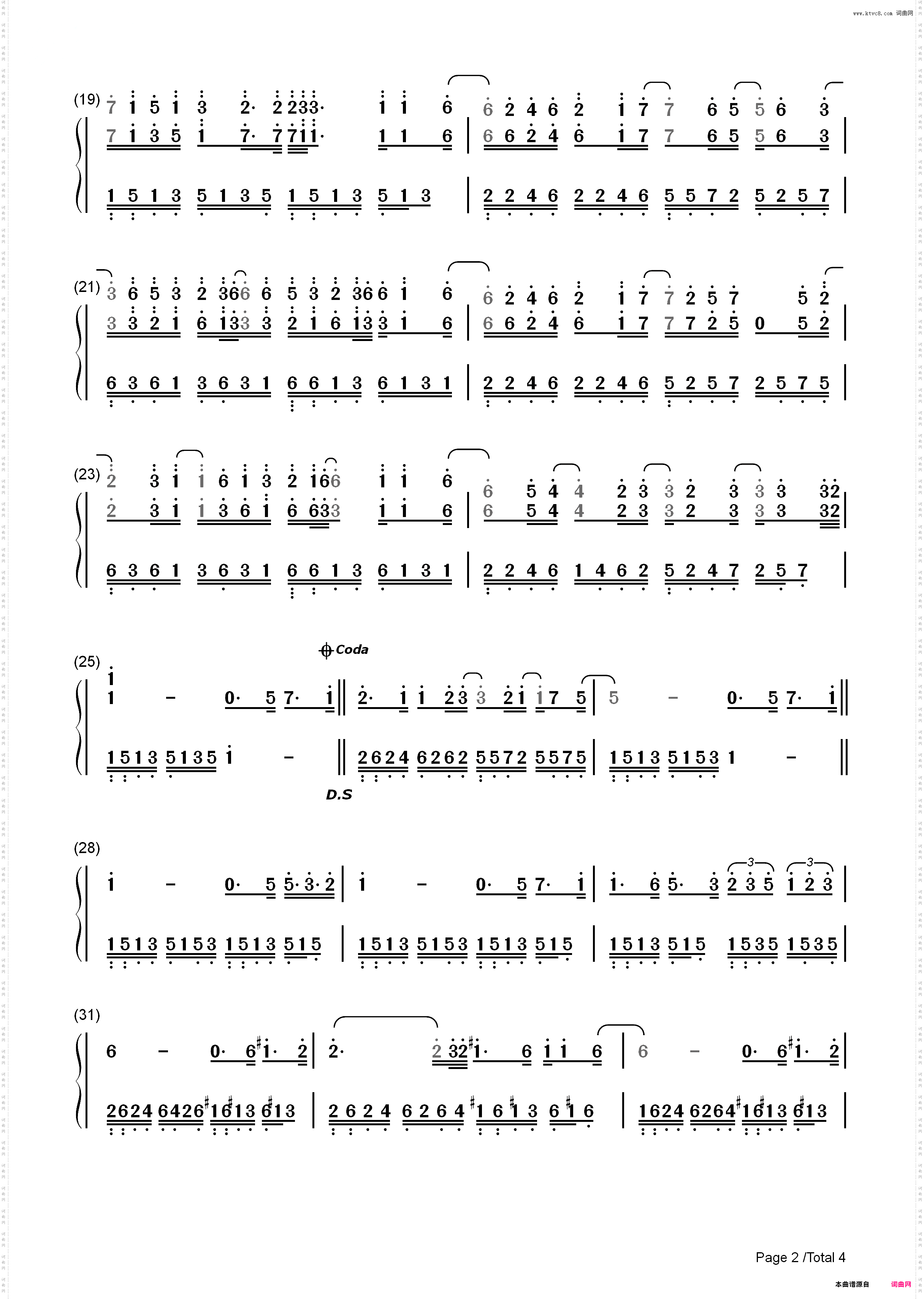 I Just Called to Say I Love You-电话诉衷情-Stevie Wonder_简谱版