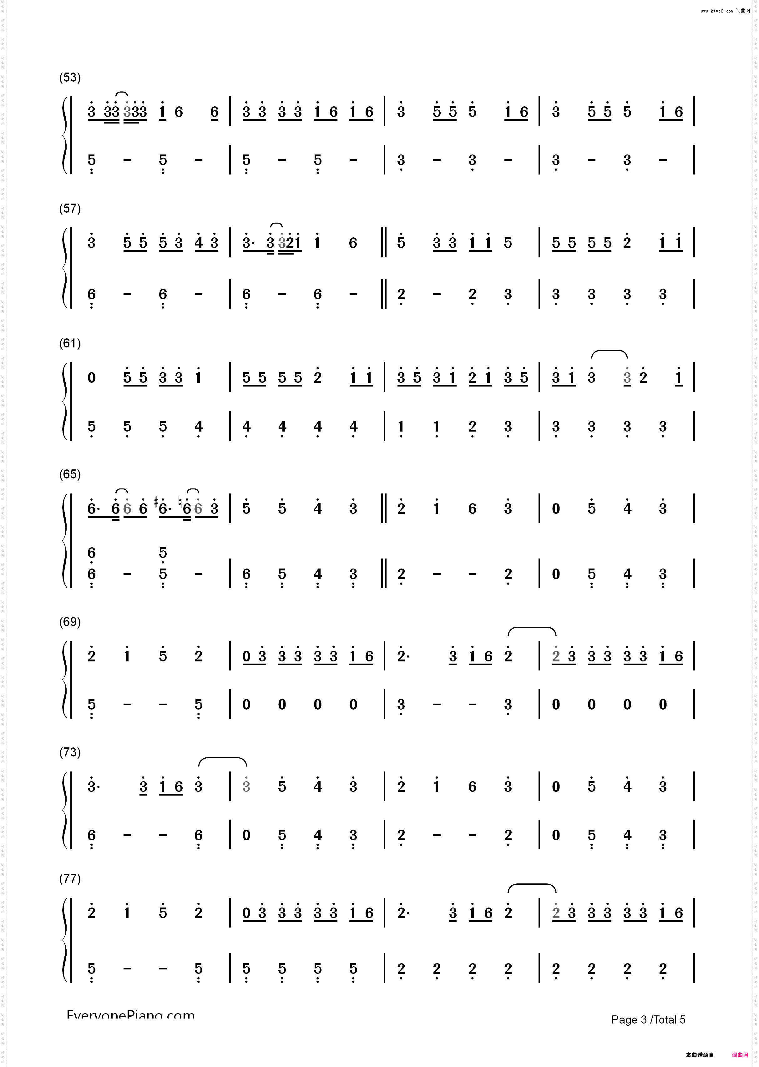 That Is What I Like-Bruno Mars_简谱版