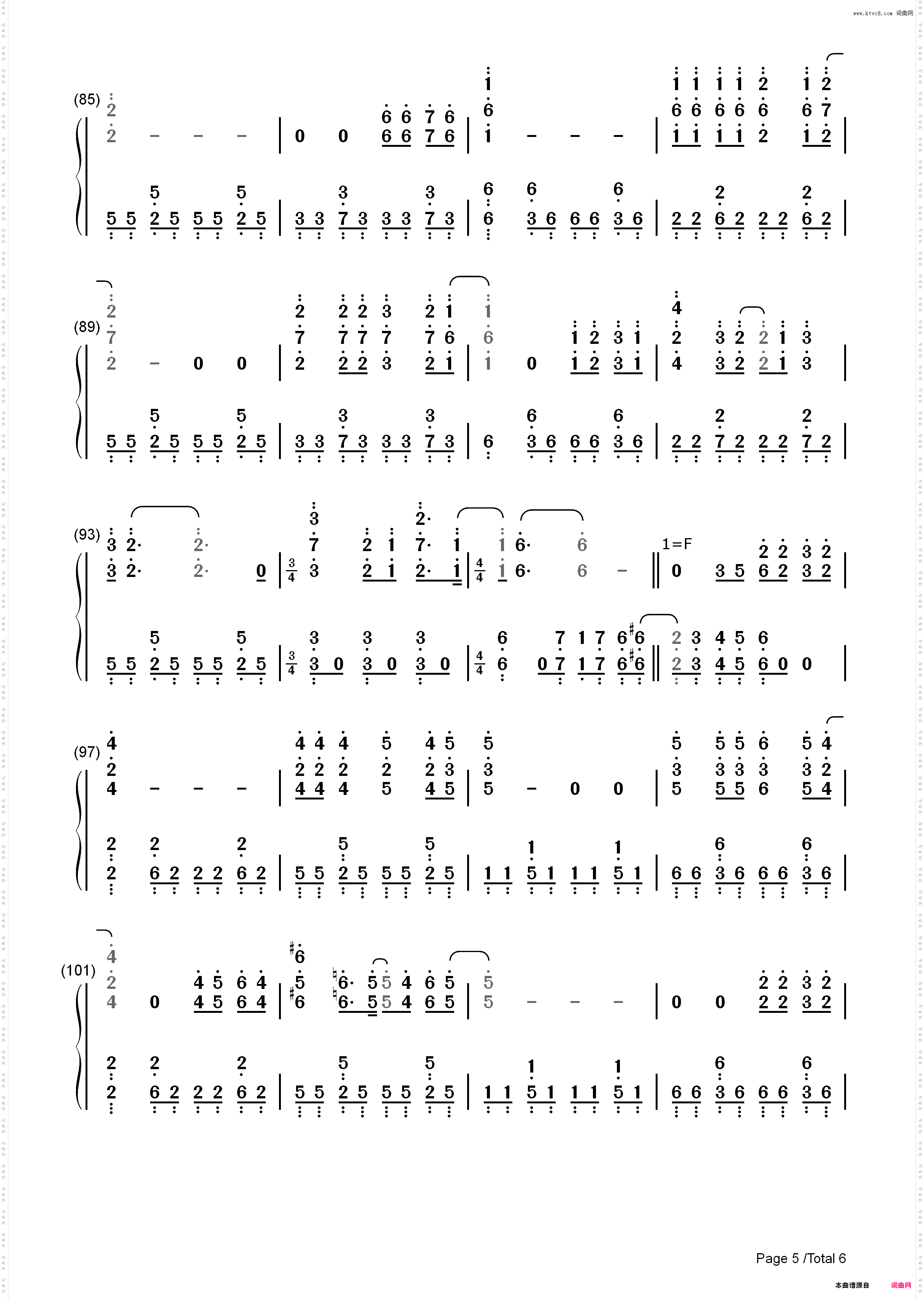 いけないボーダーライン-超时空要塞Δ插入曲_简谱版