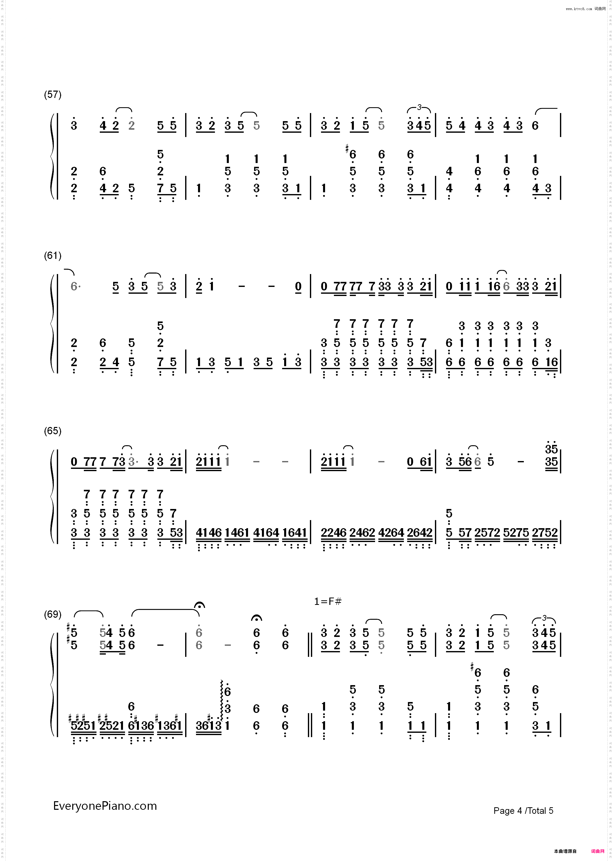 突然想爱你-许茹芸_简谱版