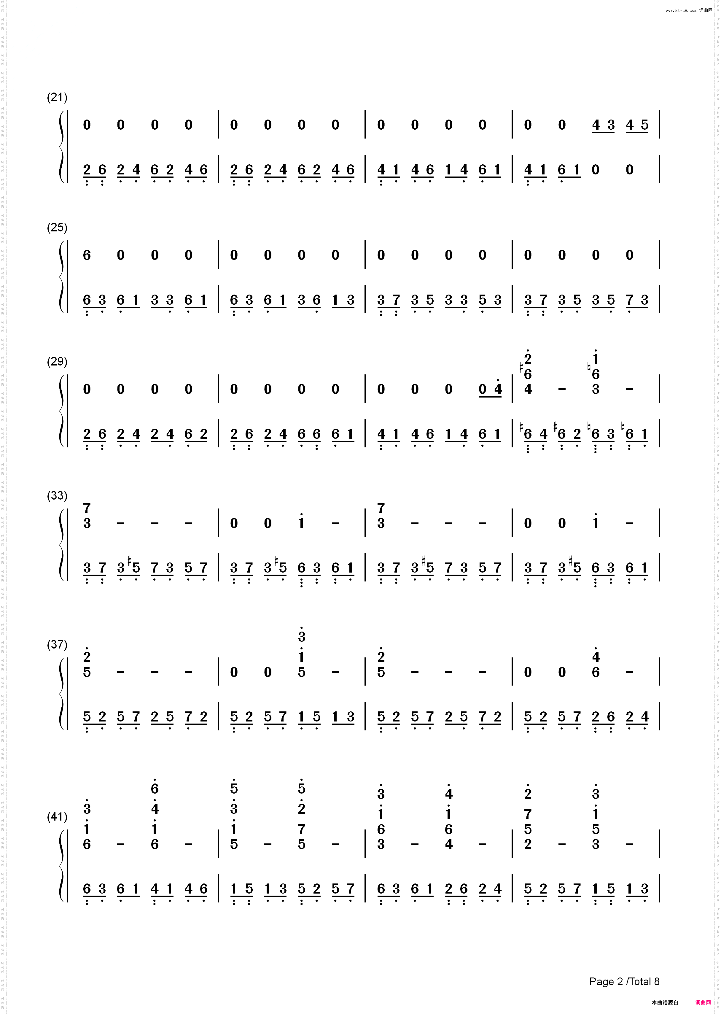 Star Sky-Two Steps from Hell_简谱版