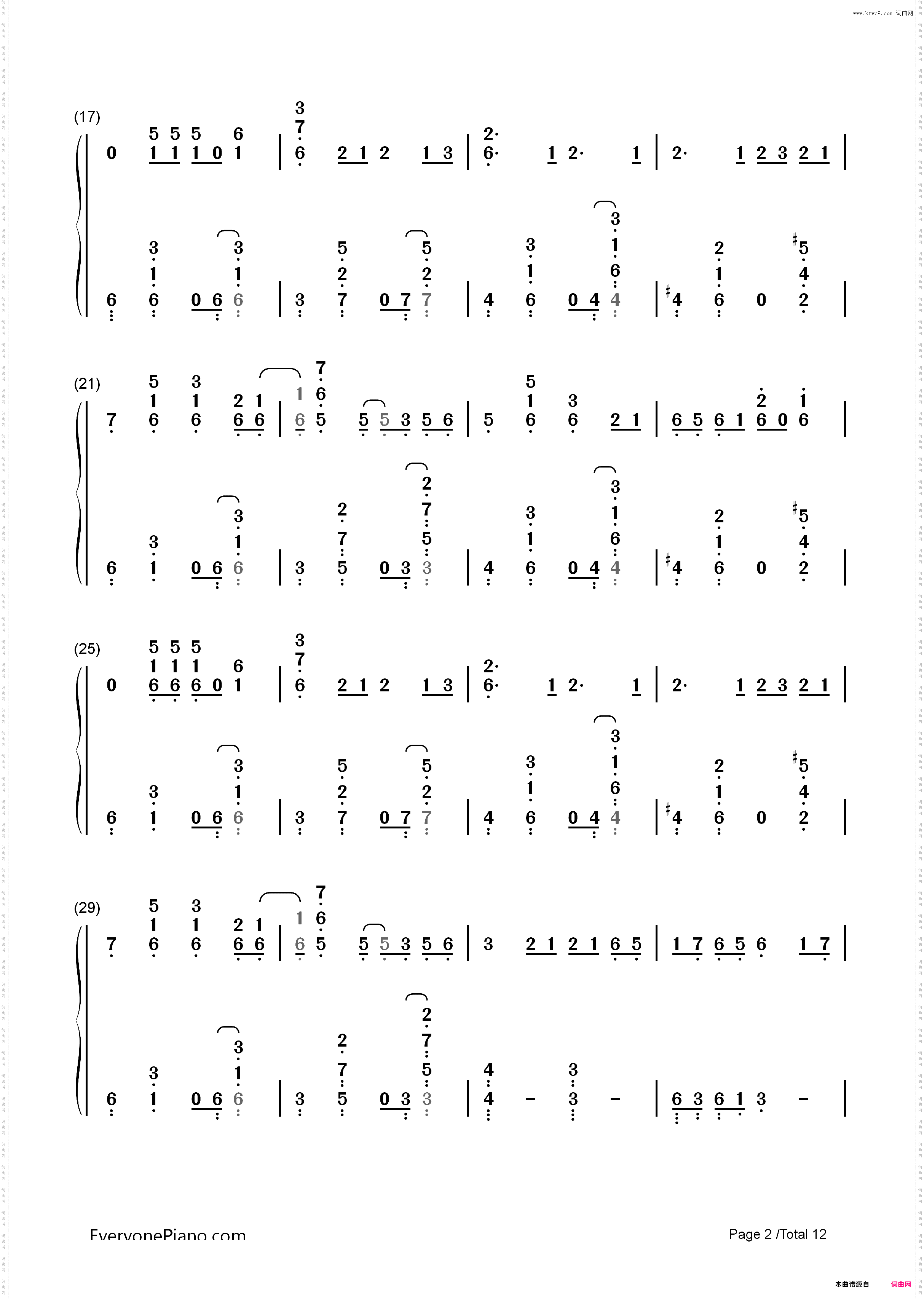 カゲロウデイズ-初音ミク_简谱版