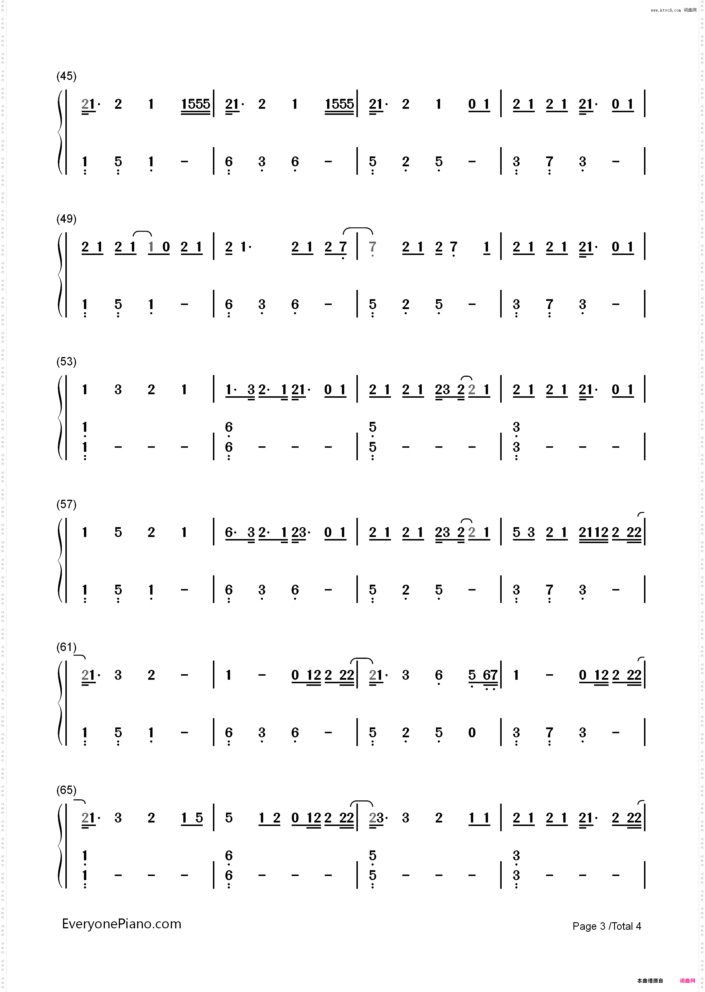 Paris-The Chainsmokers_简谱版