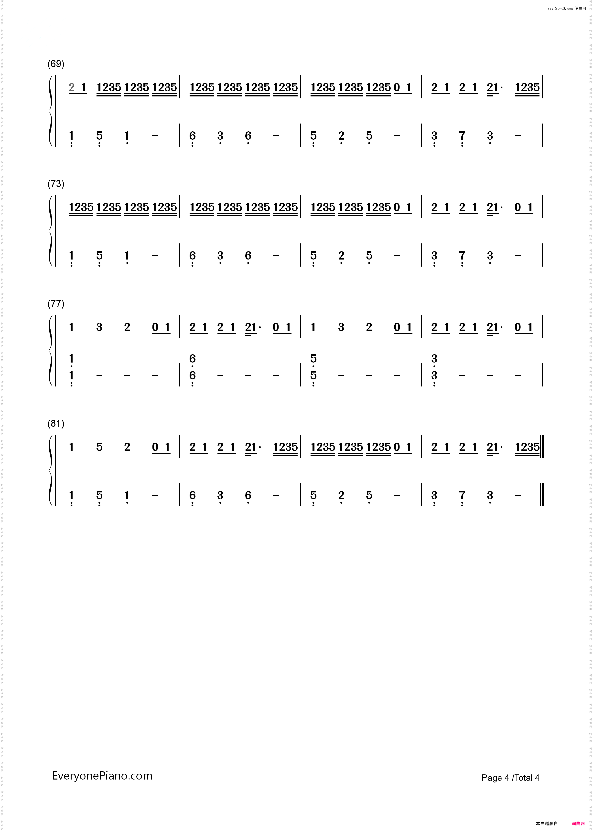 Paris-The Chainsmokers_简谱版