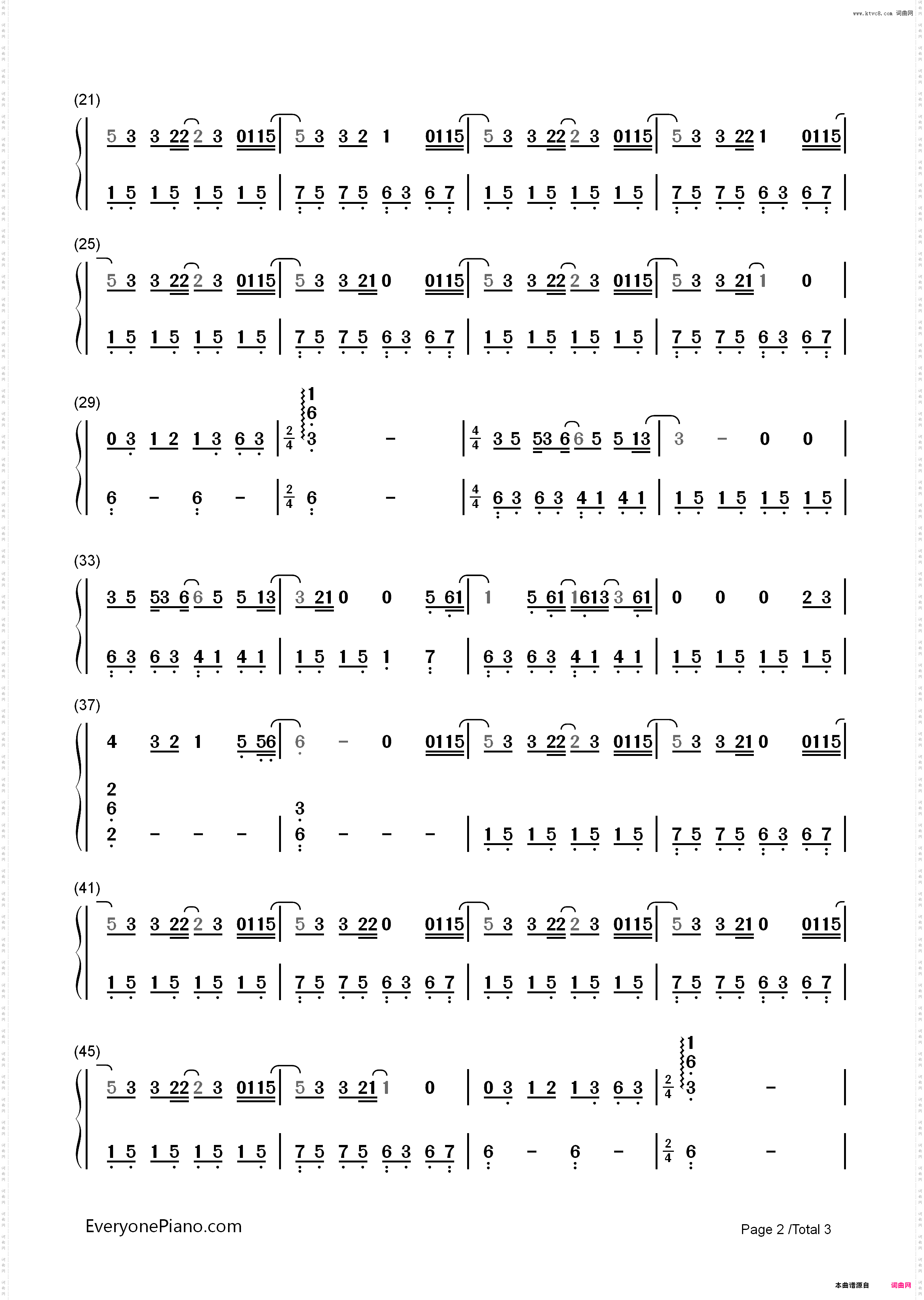 Skinny Love-Bon Iver_简谱版