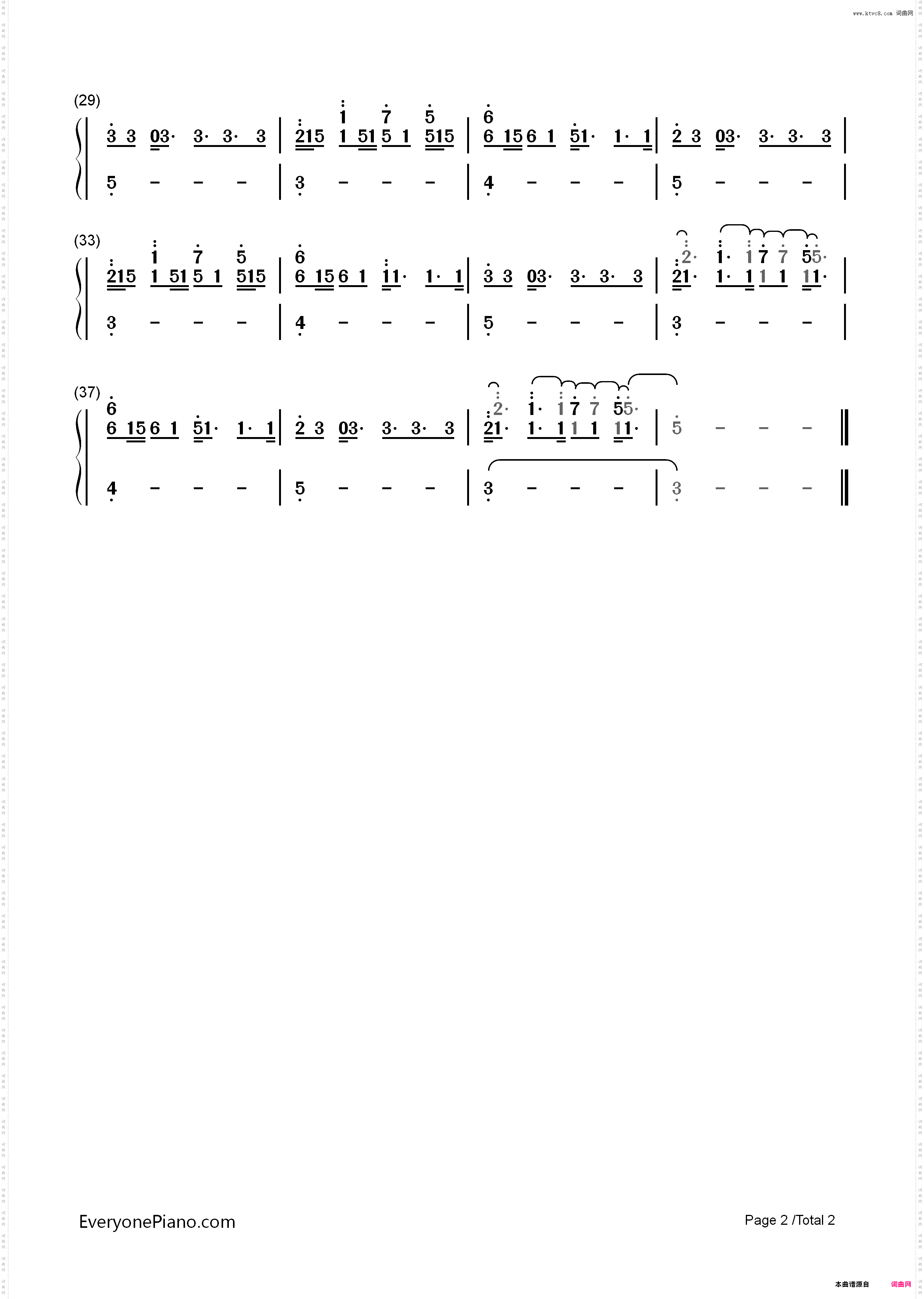 Day 2 Near Light-ólafur Arnalds_简谱版