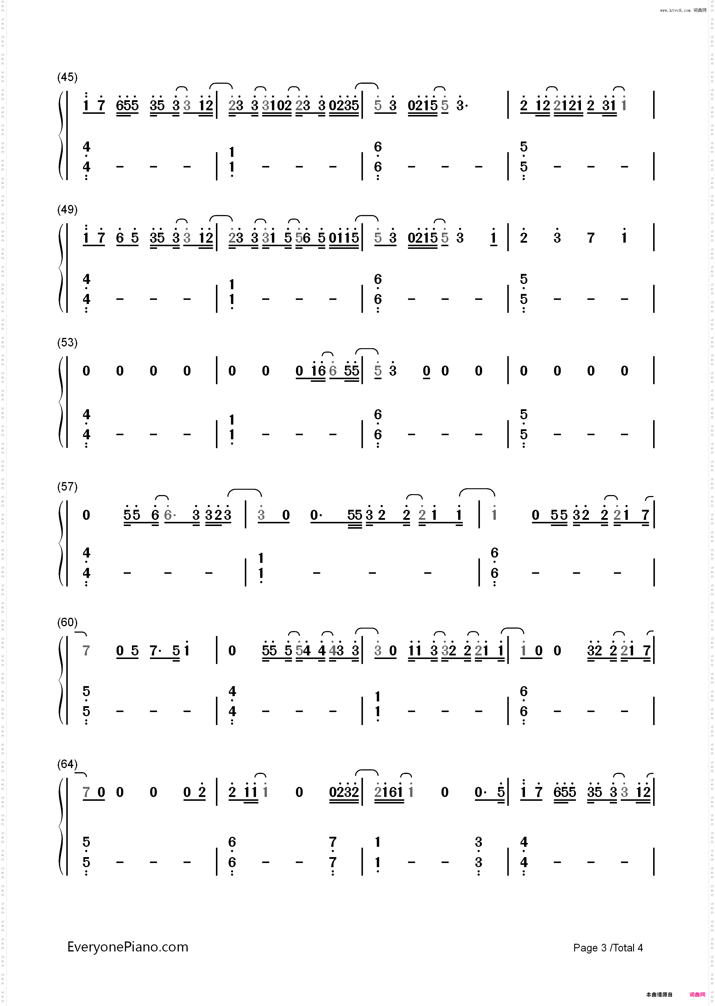 Kiss Me Slowly-Parachute_简谱版
