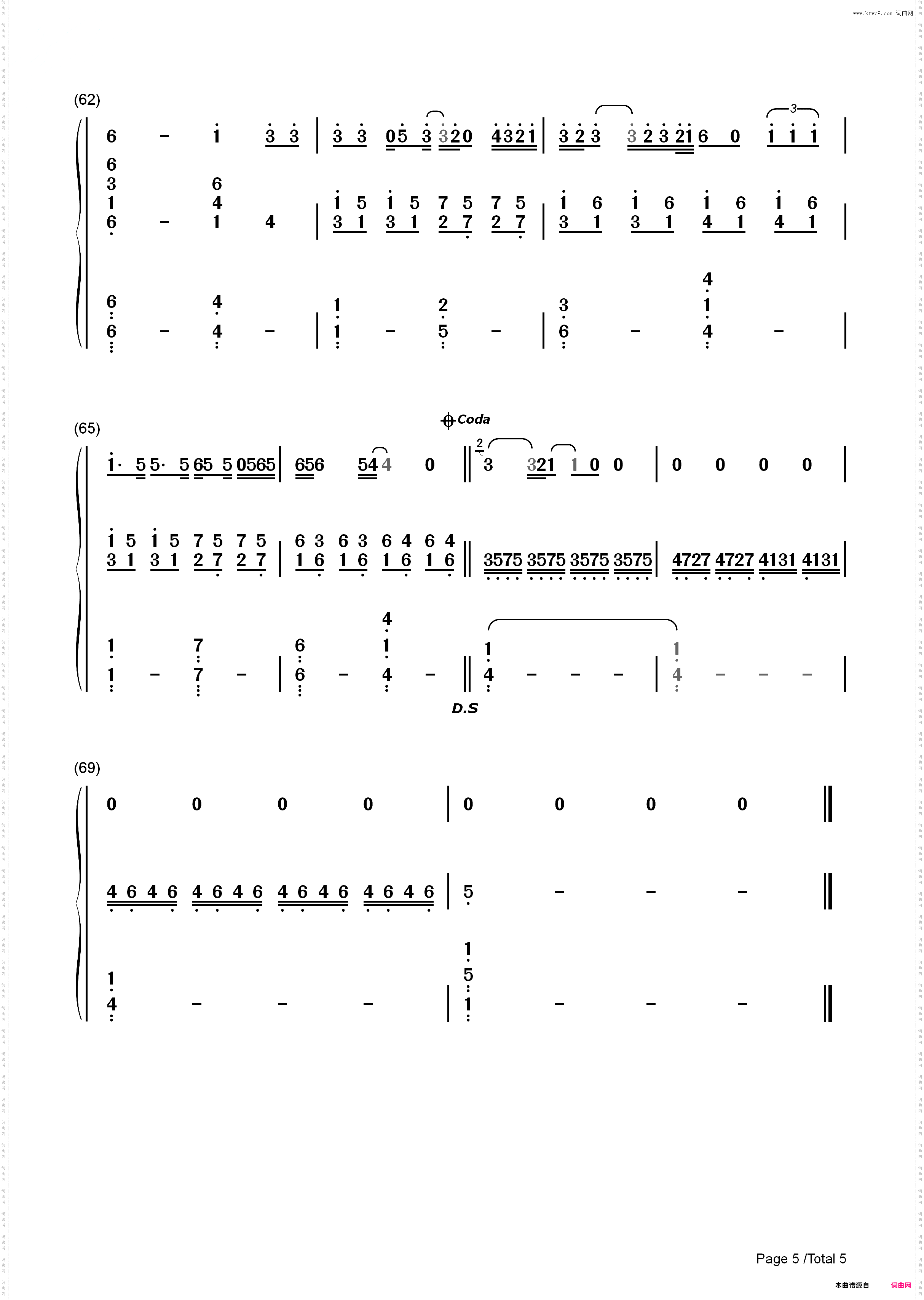 Someone Like You原版-Adele_简谱版