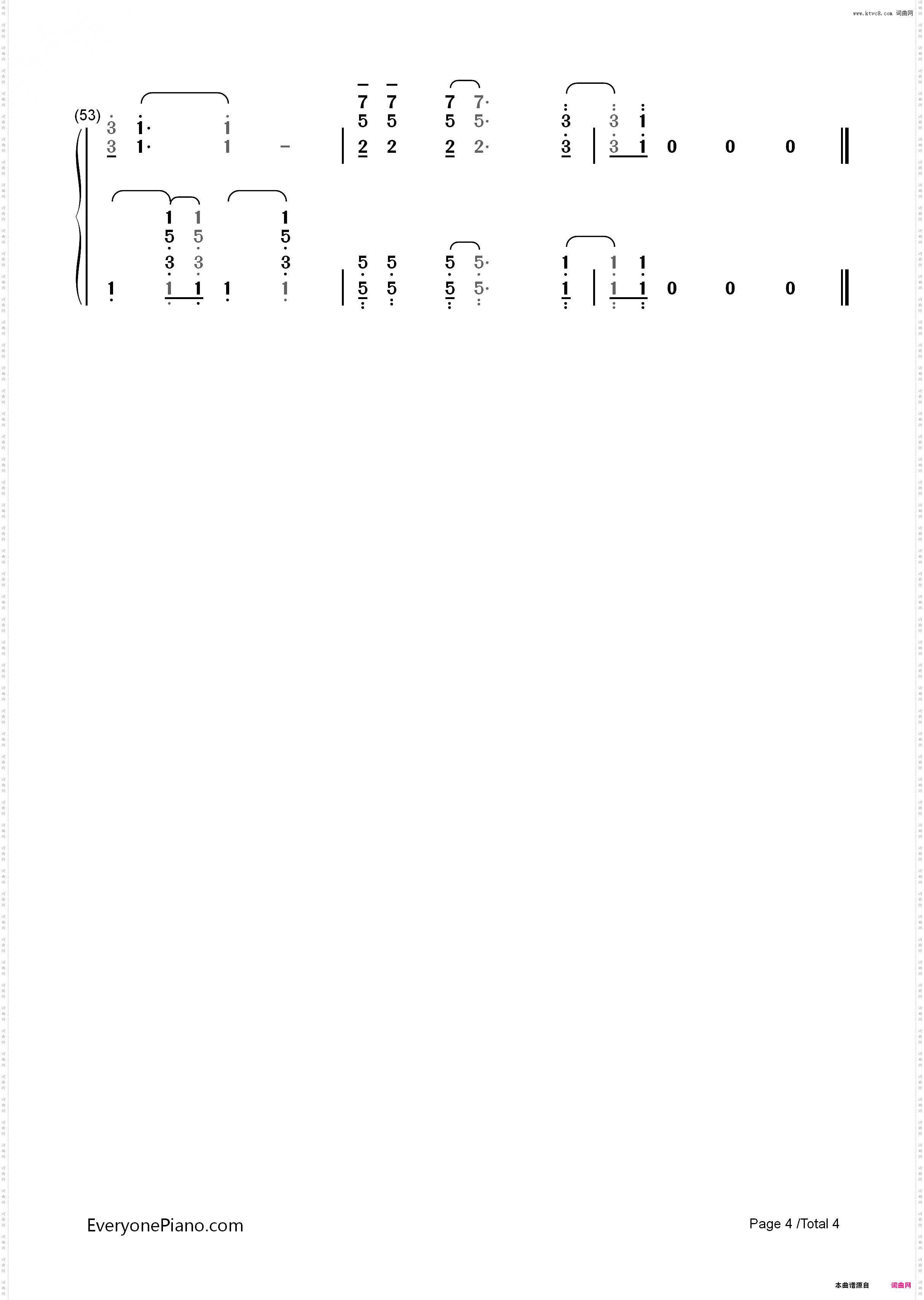 乒乓之恋-理查德?克莱德曼_简谱版