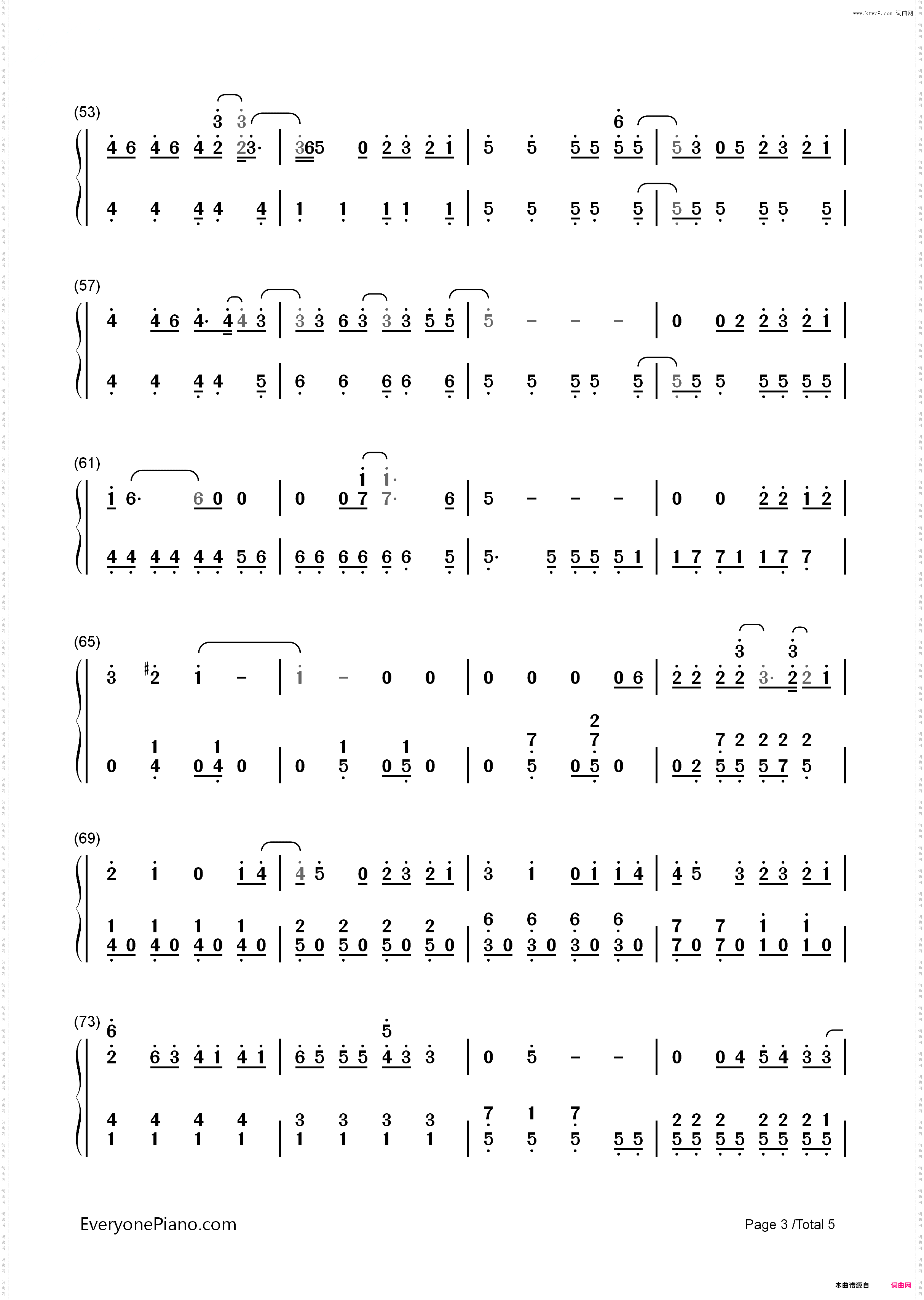 Red-Taylor Swift_简谱版