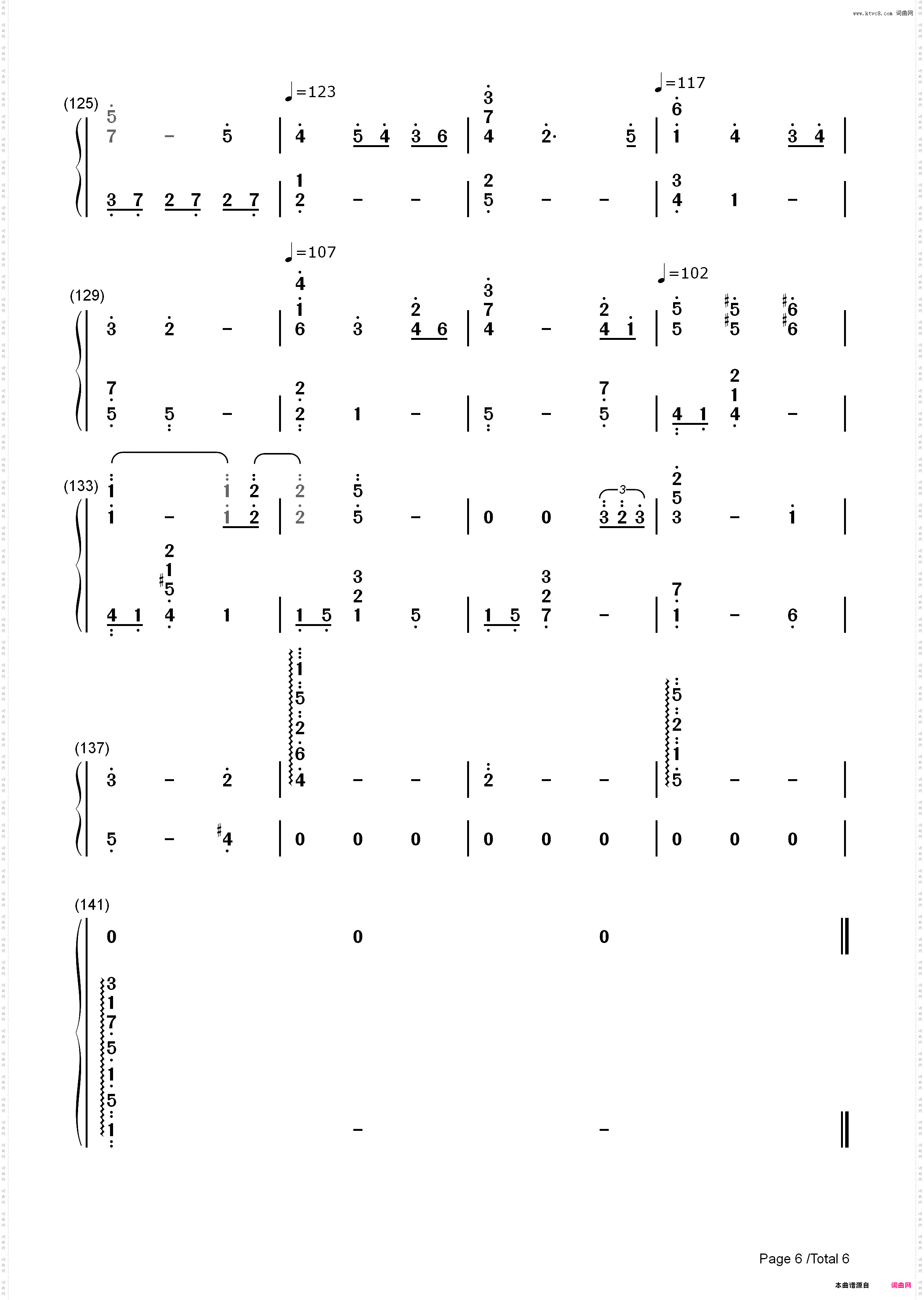 世界的约定-《哈尔的移动城堡》主题曲_简谱版