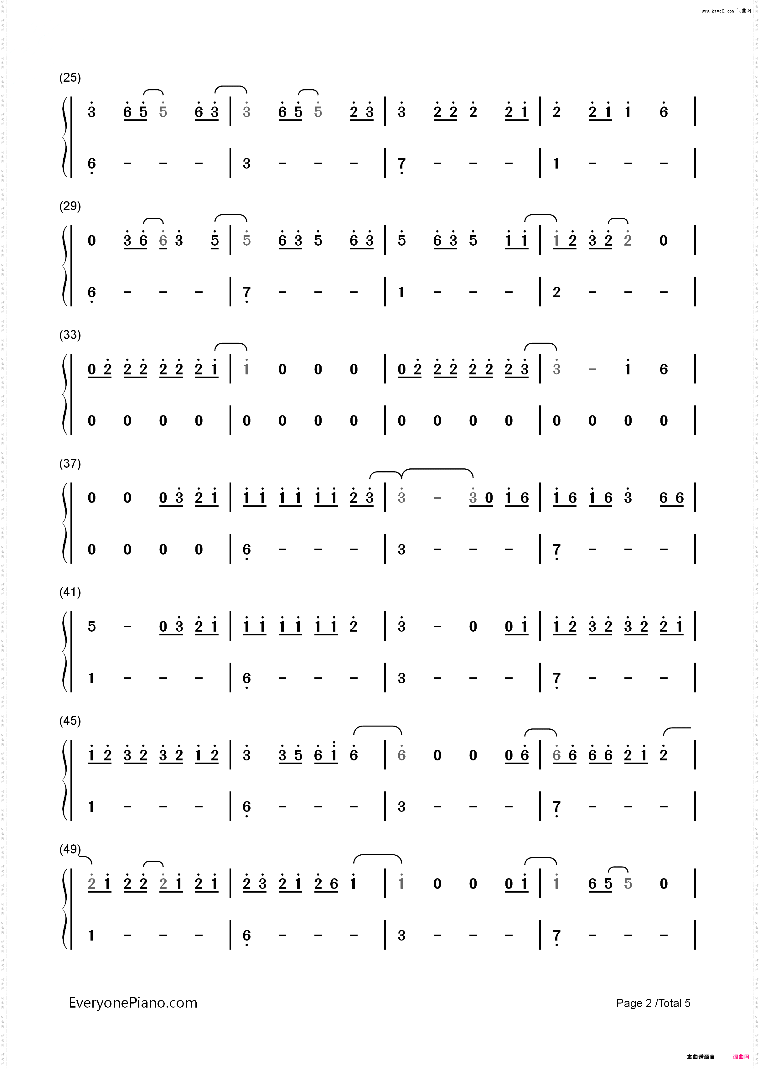 O·D on You-Violet Days_简谱版