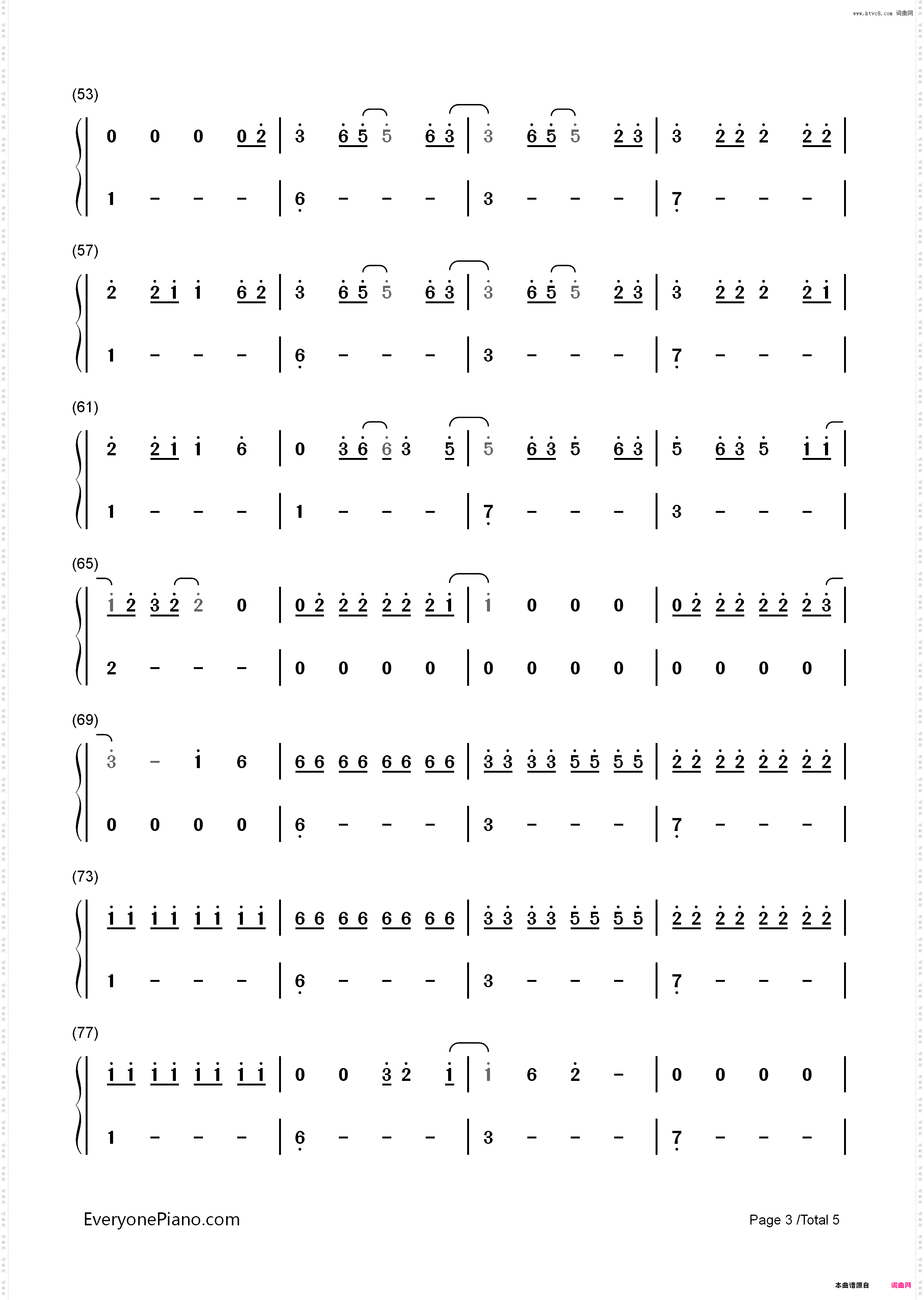 O·D on You-Violet Days_简谱版