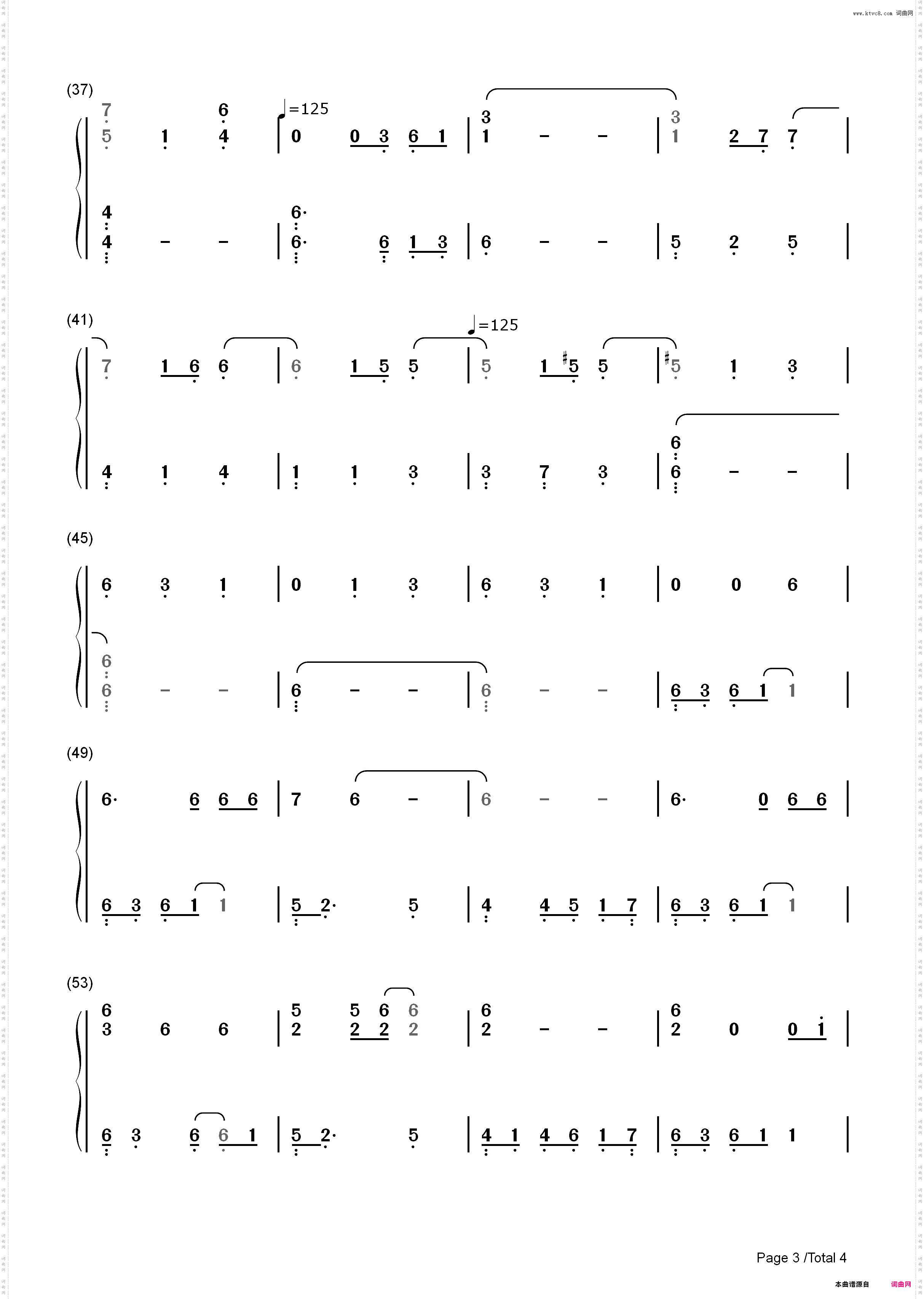 Nothing Else Matters-Metallica_简谱版