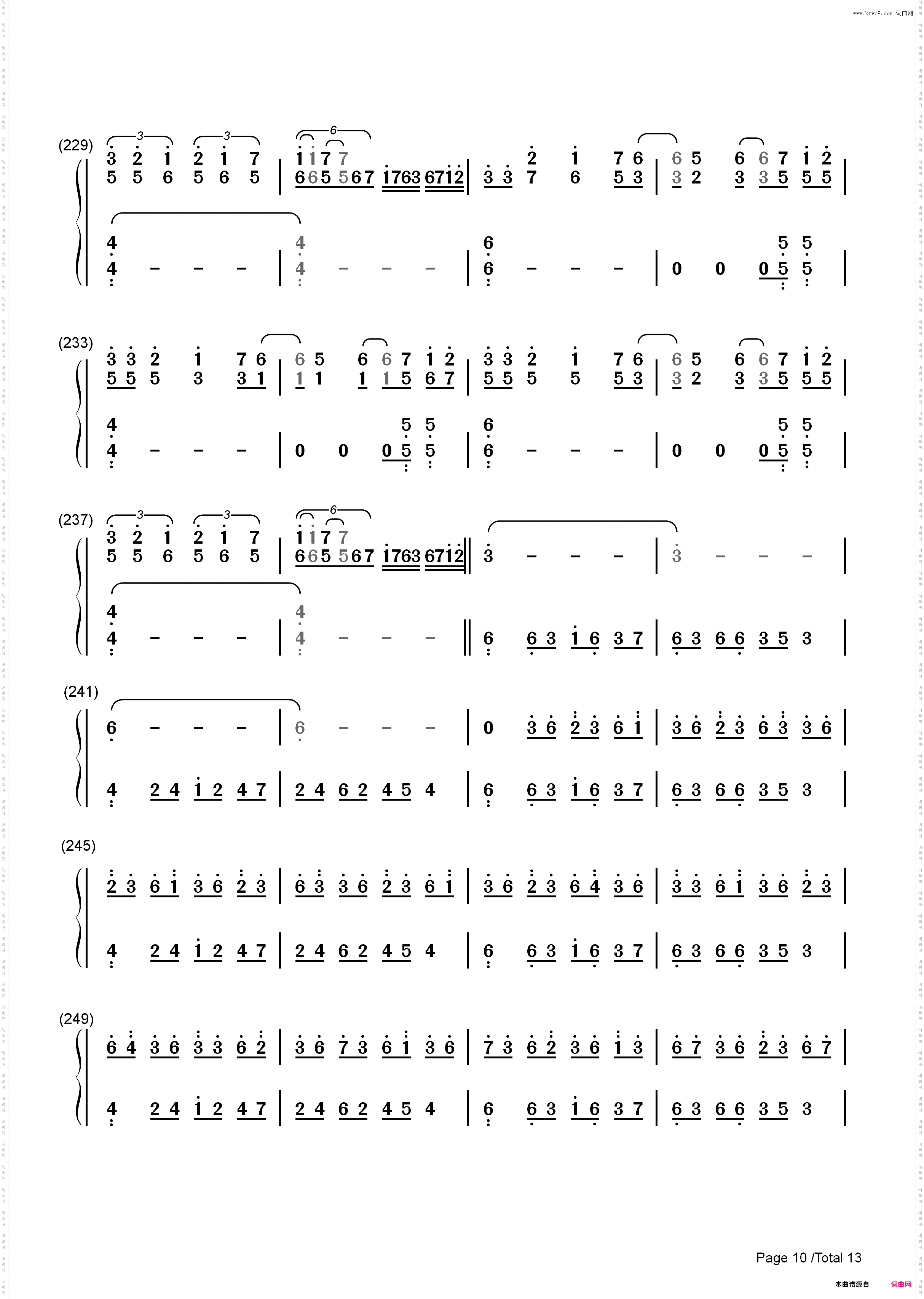 叶飞色舞Colors and Dance-George Winston_简谱版