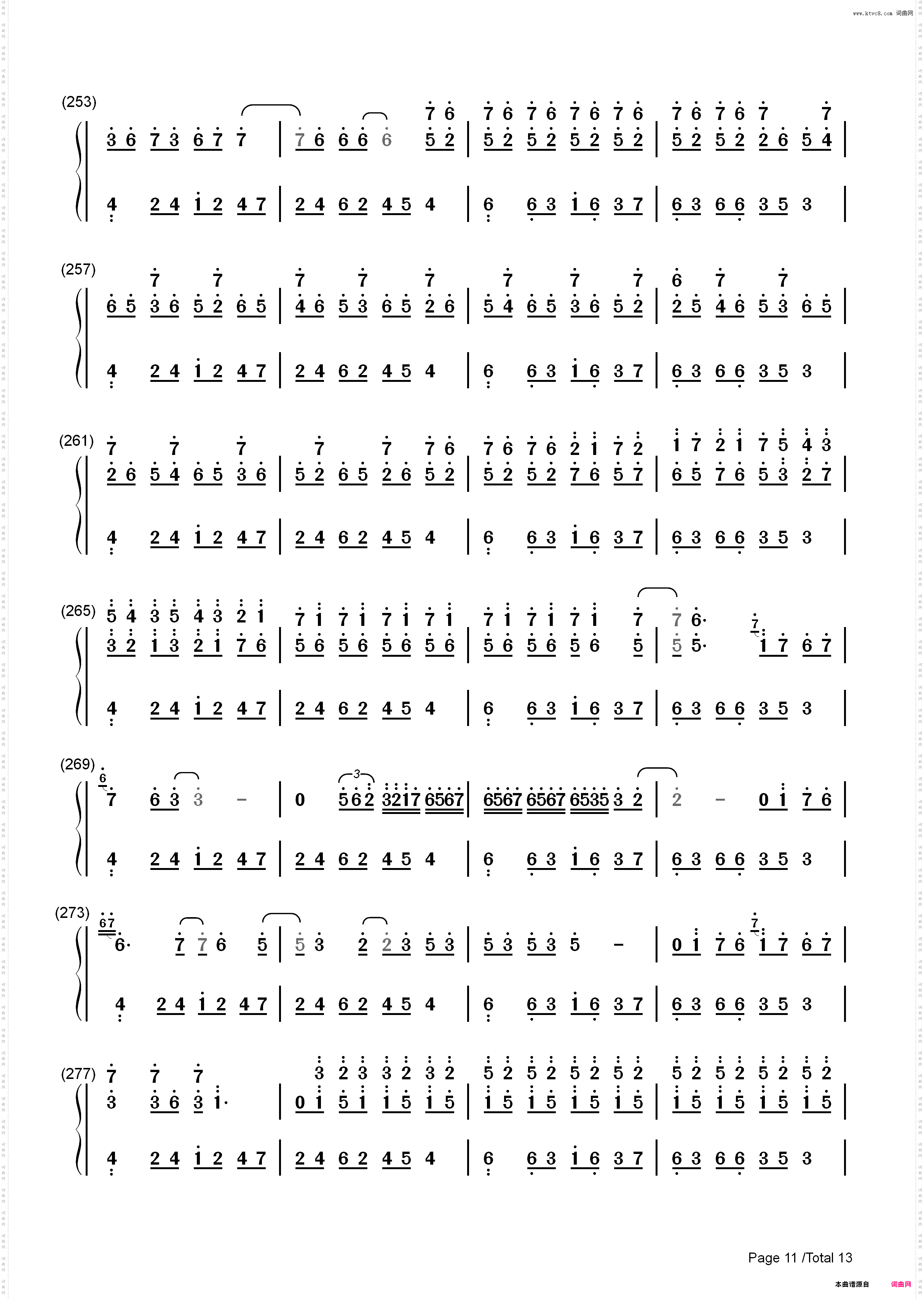 叶飞色舞Colors and Dance-George Winston_简谱版