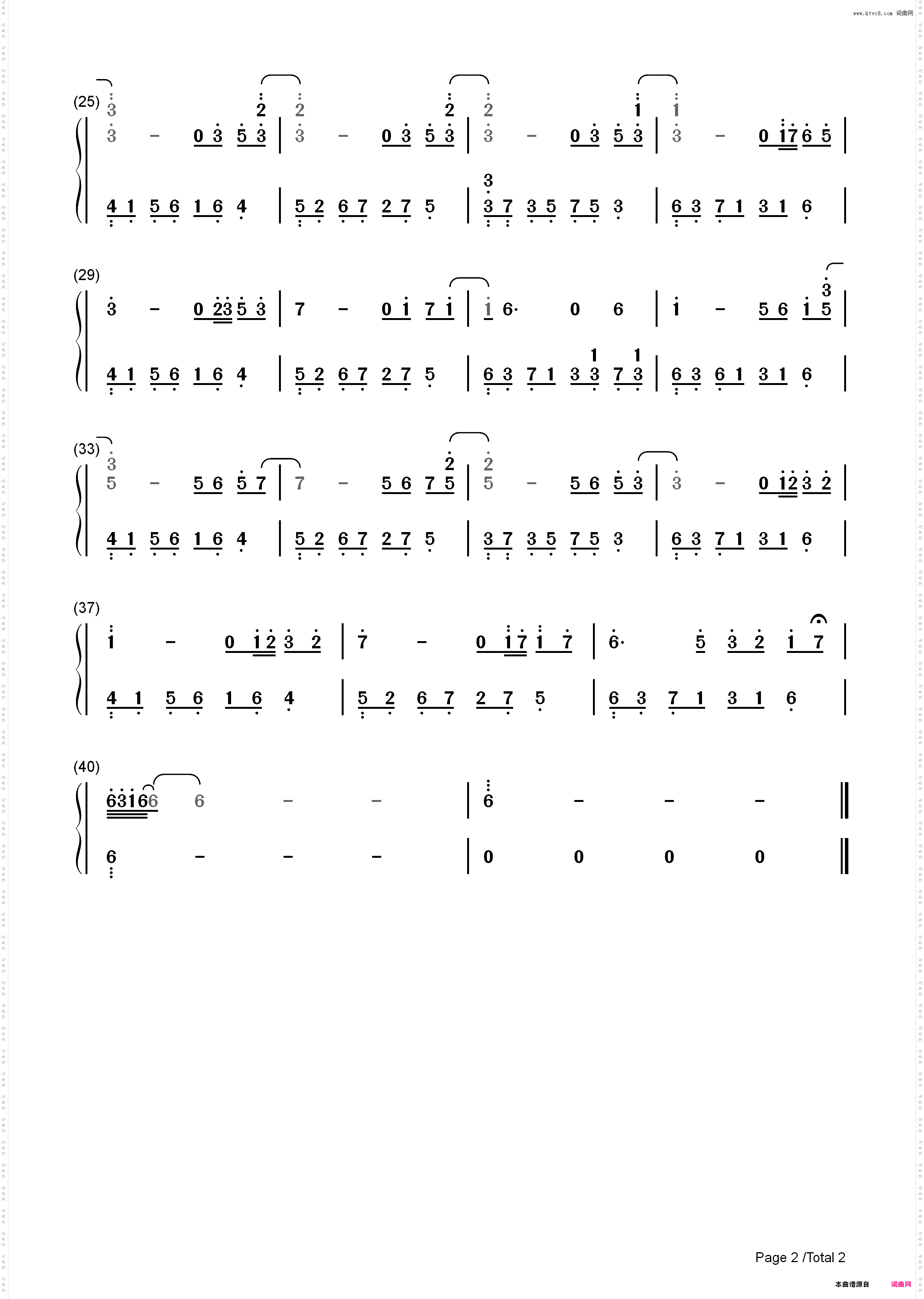 夜的钢琴曲 29-简单好听_简谱版