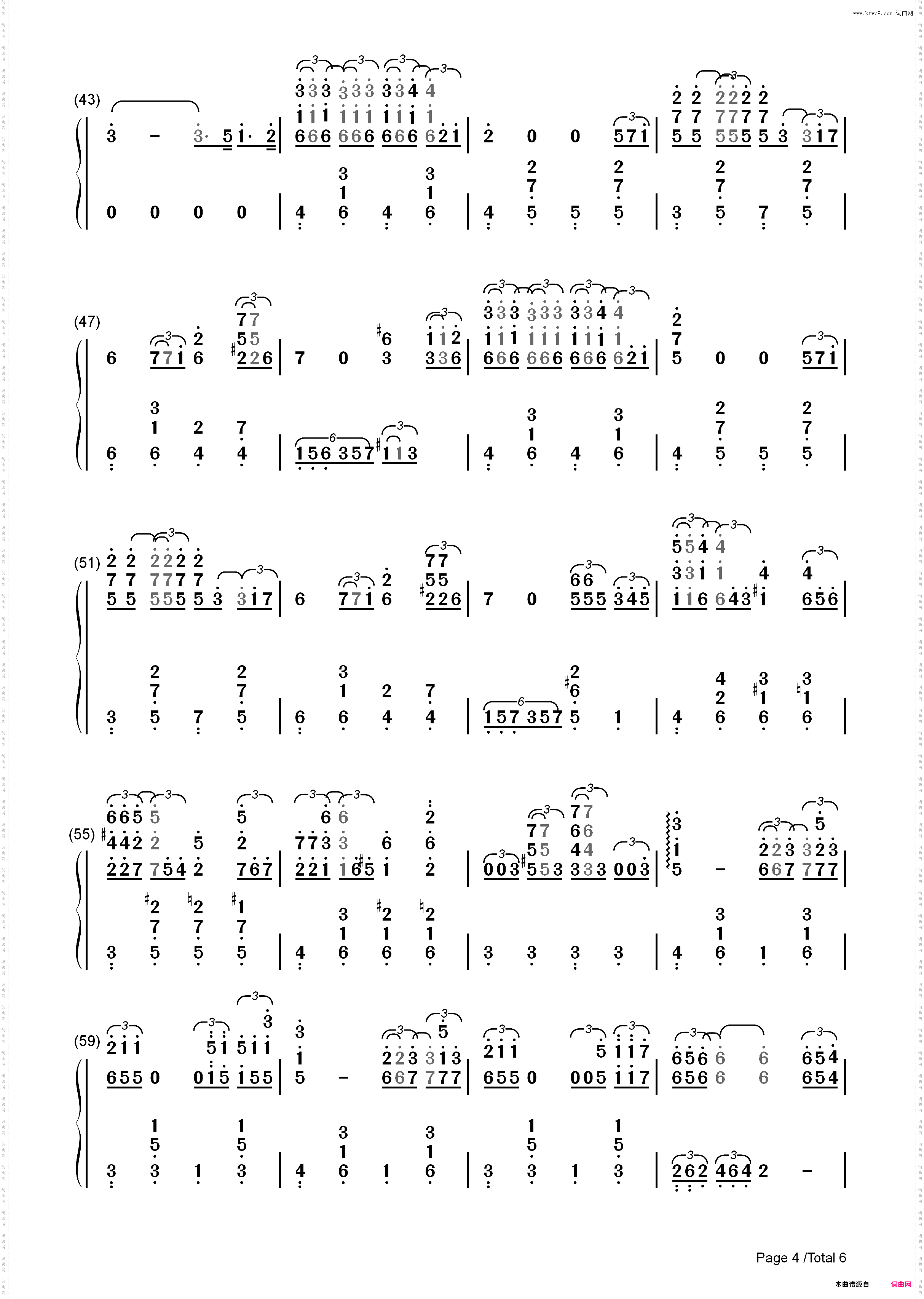 帰らざる日々-《红猪》插曲_简谱版