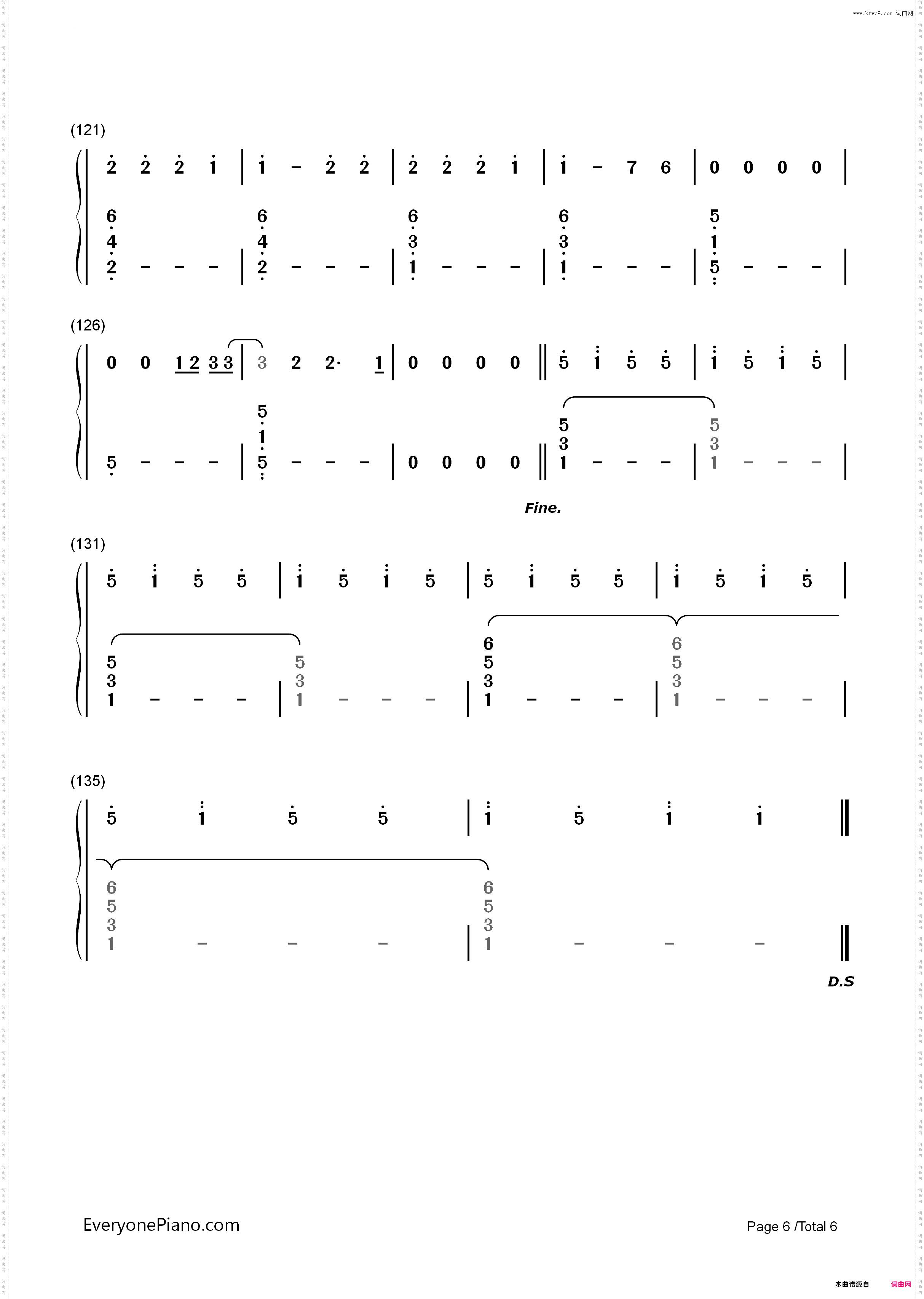 Love Me Like You Do-五十度灰主题曲_简谱版