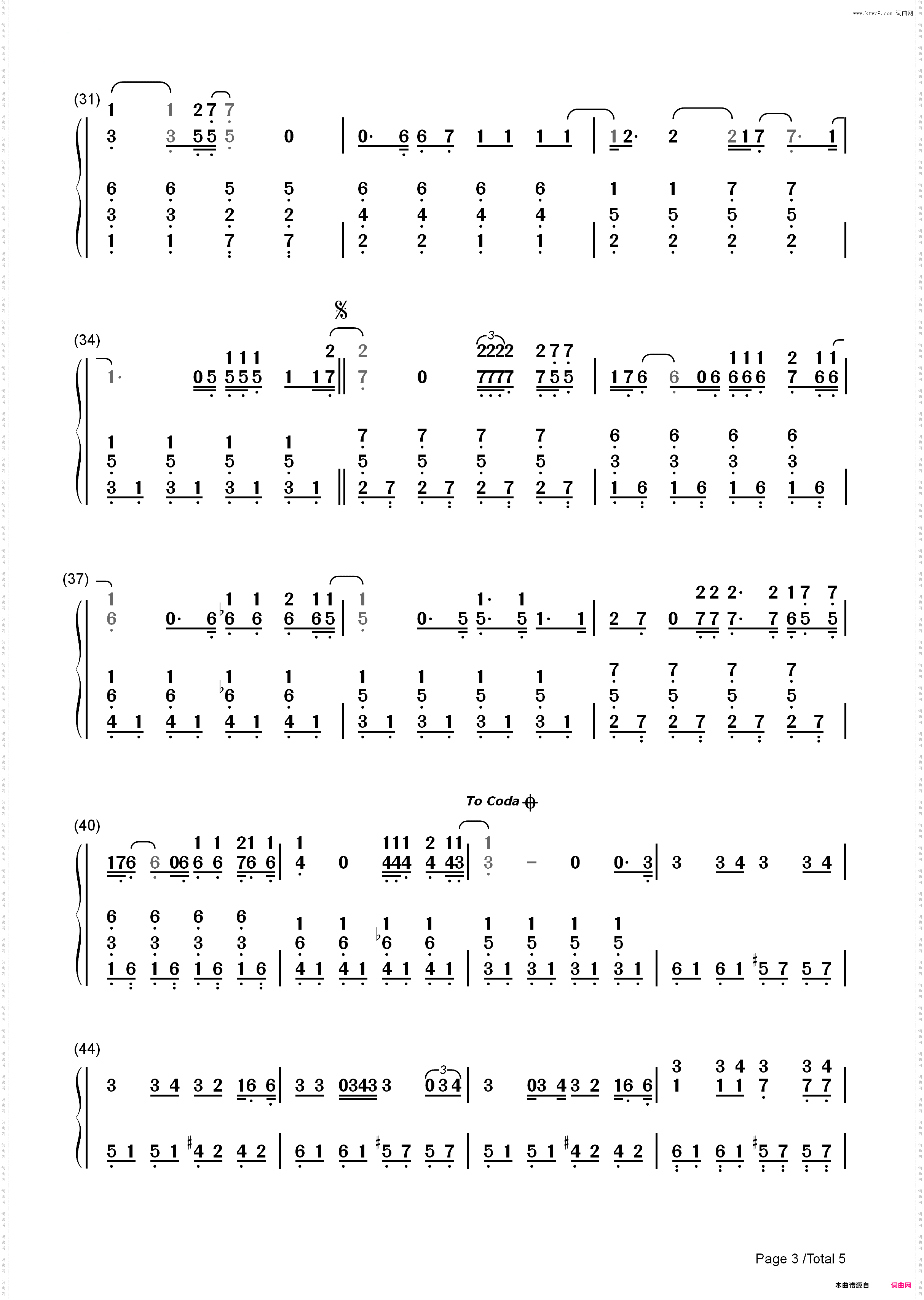 Jar of Hearts-Christina Perri_简谱版