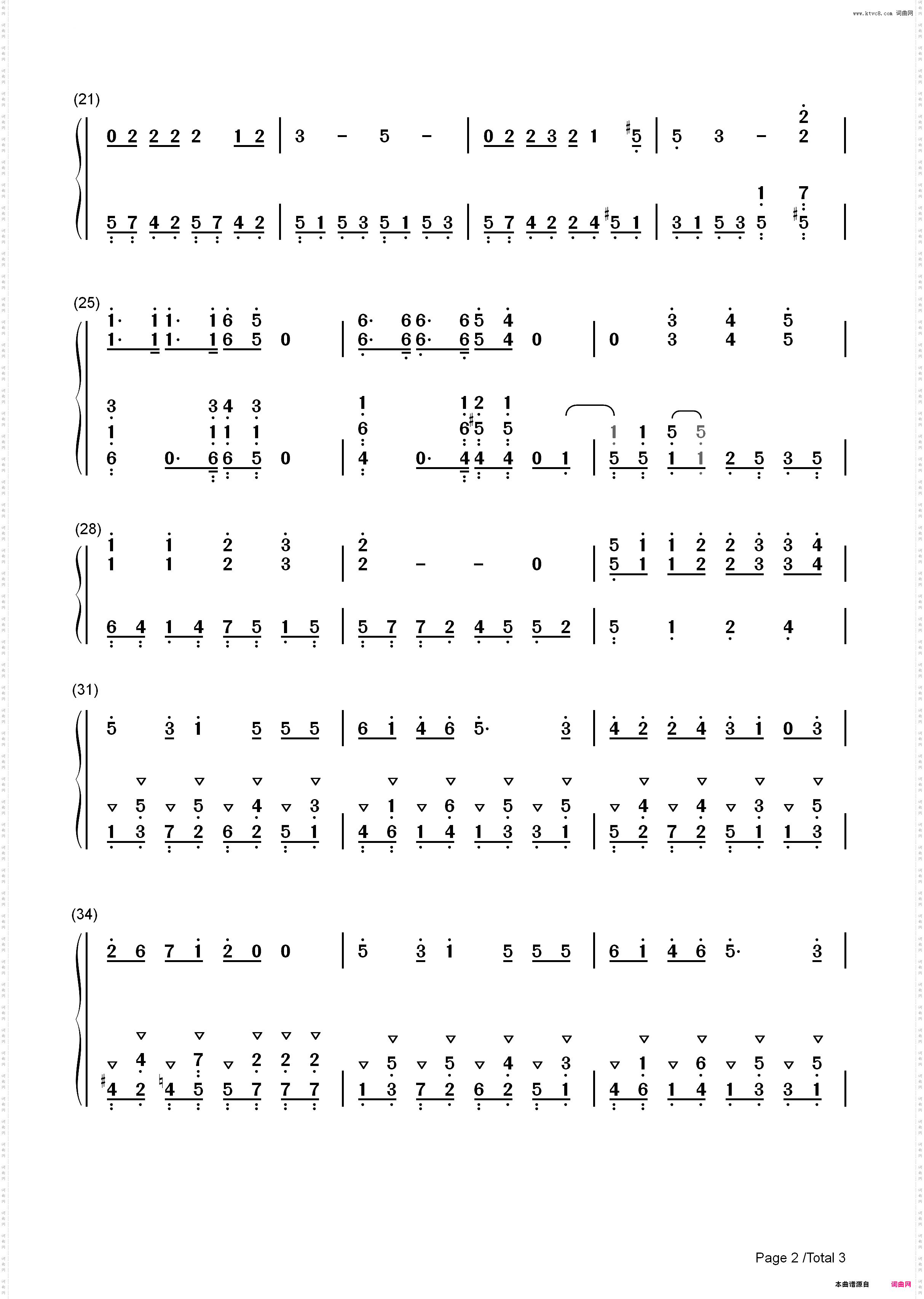 悬崖上的金鱼公主-Ponyo On The Cliff_简谱版