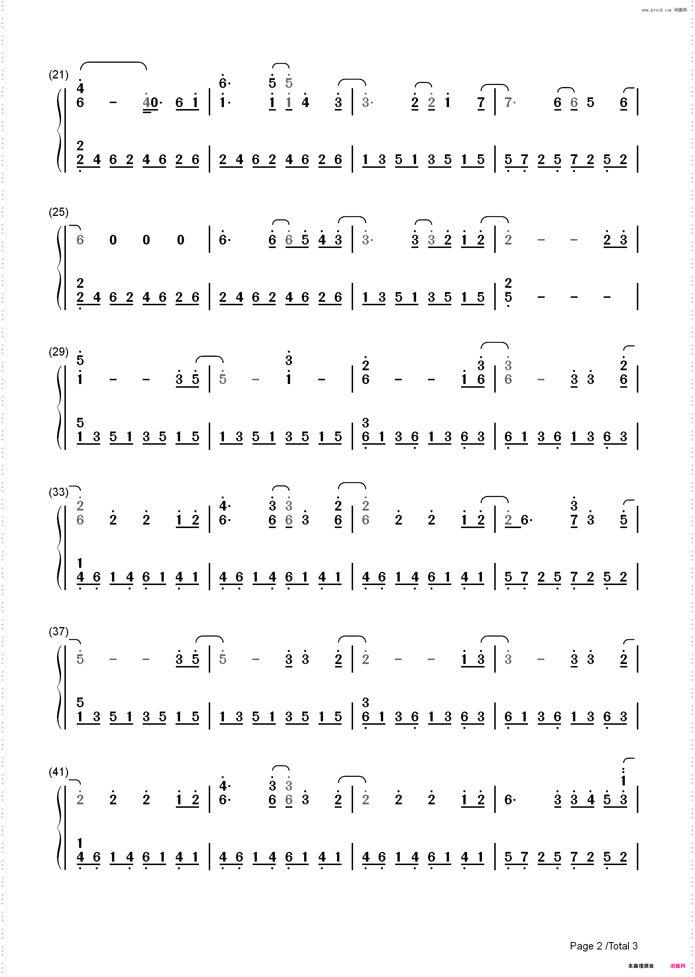 All of Me-John Legend_简谱版