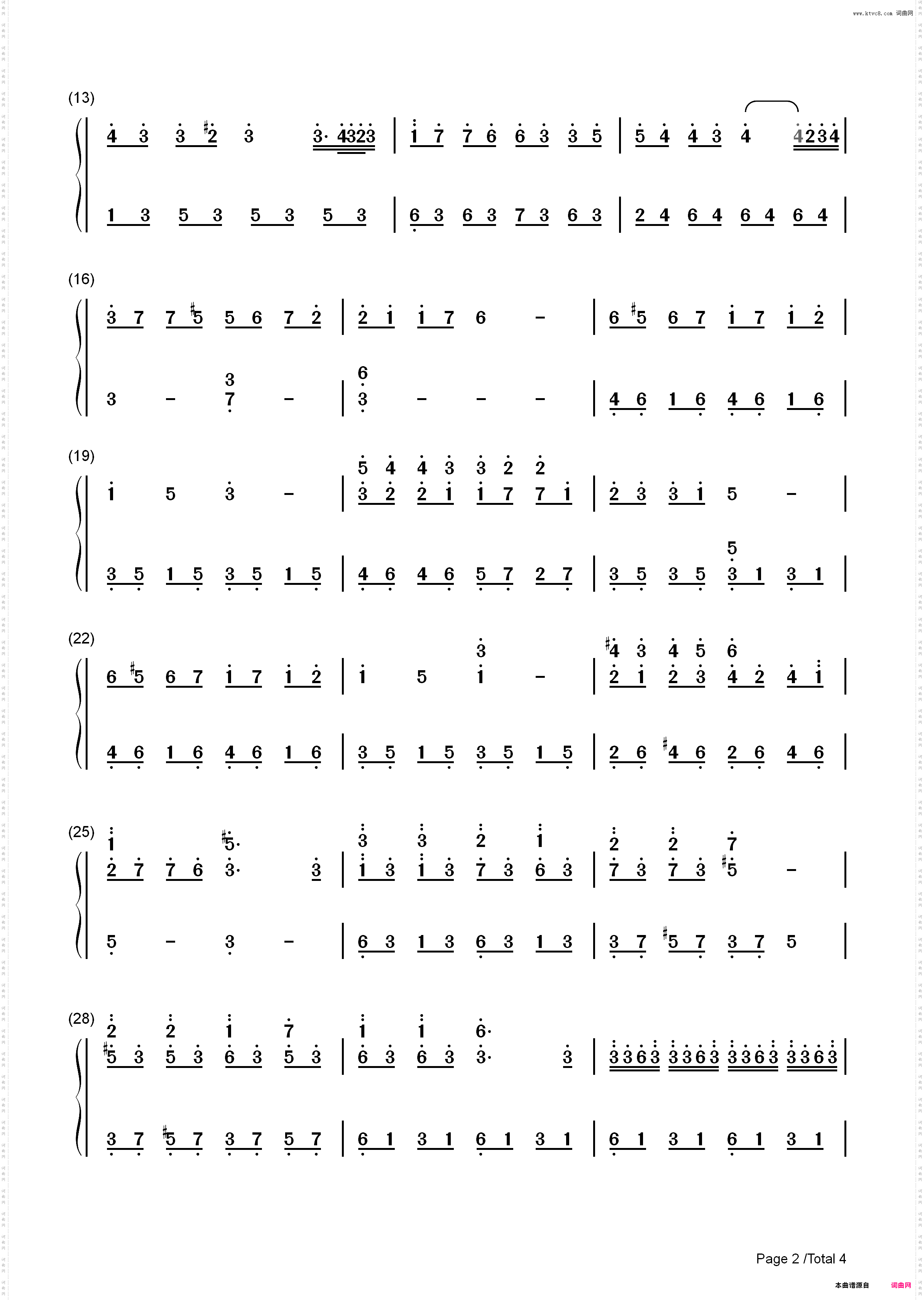 Passion-动漫《零之使魔》OST_简谱版