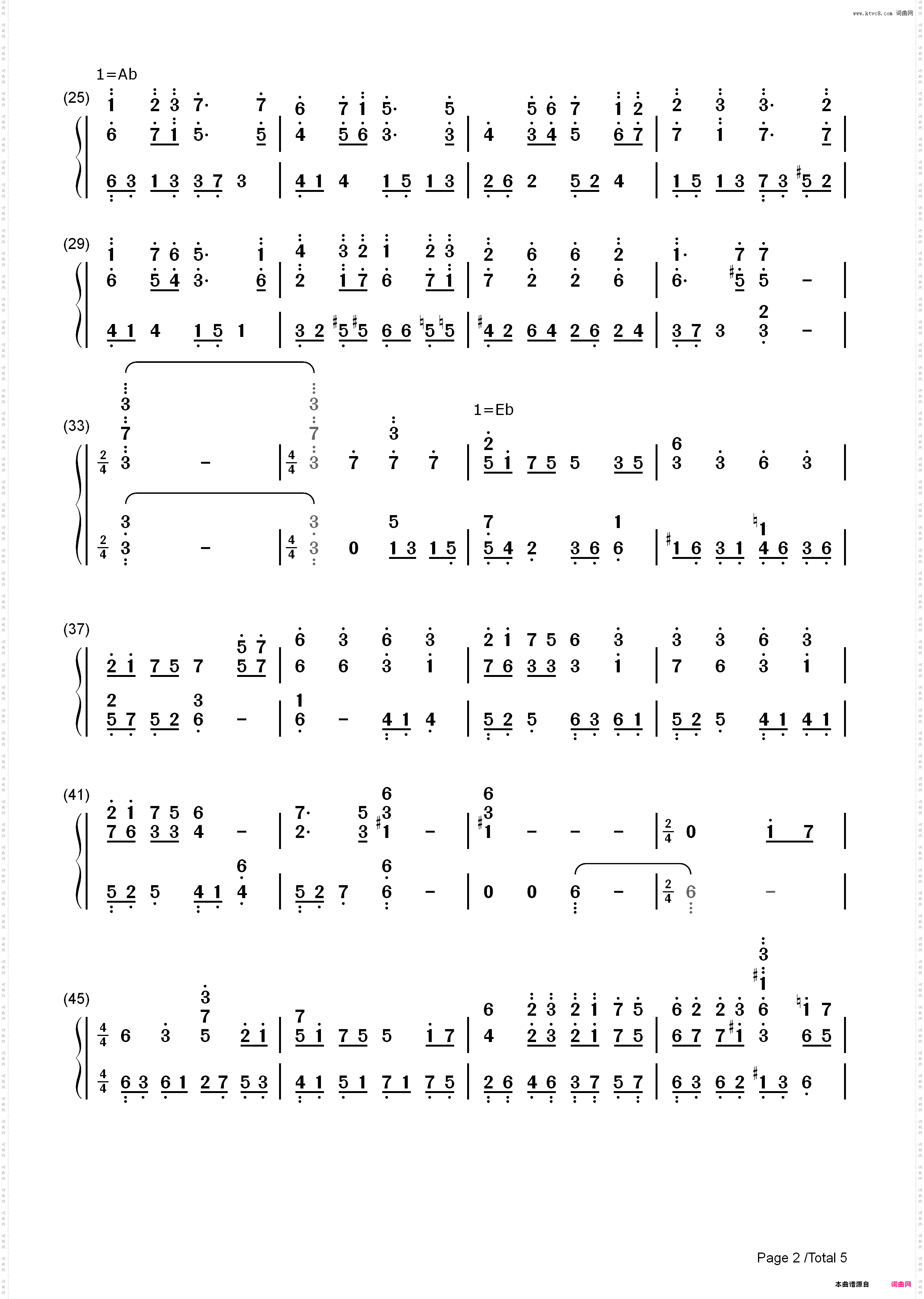 Fairytale-剧场版动画《空之境界》主题曲_简谱版