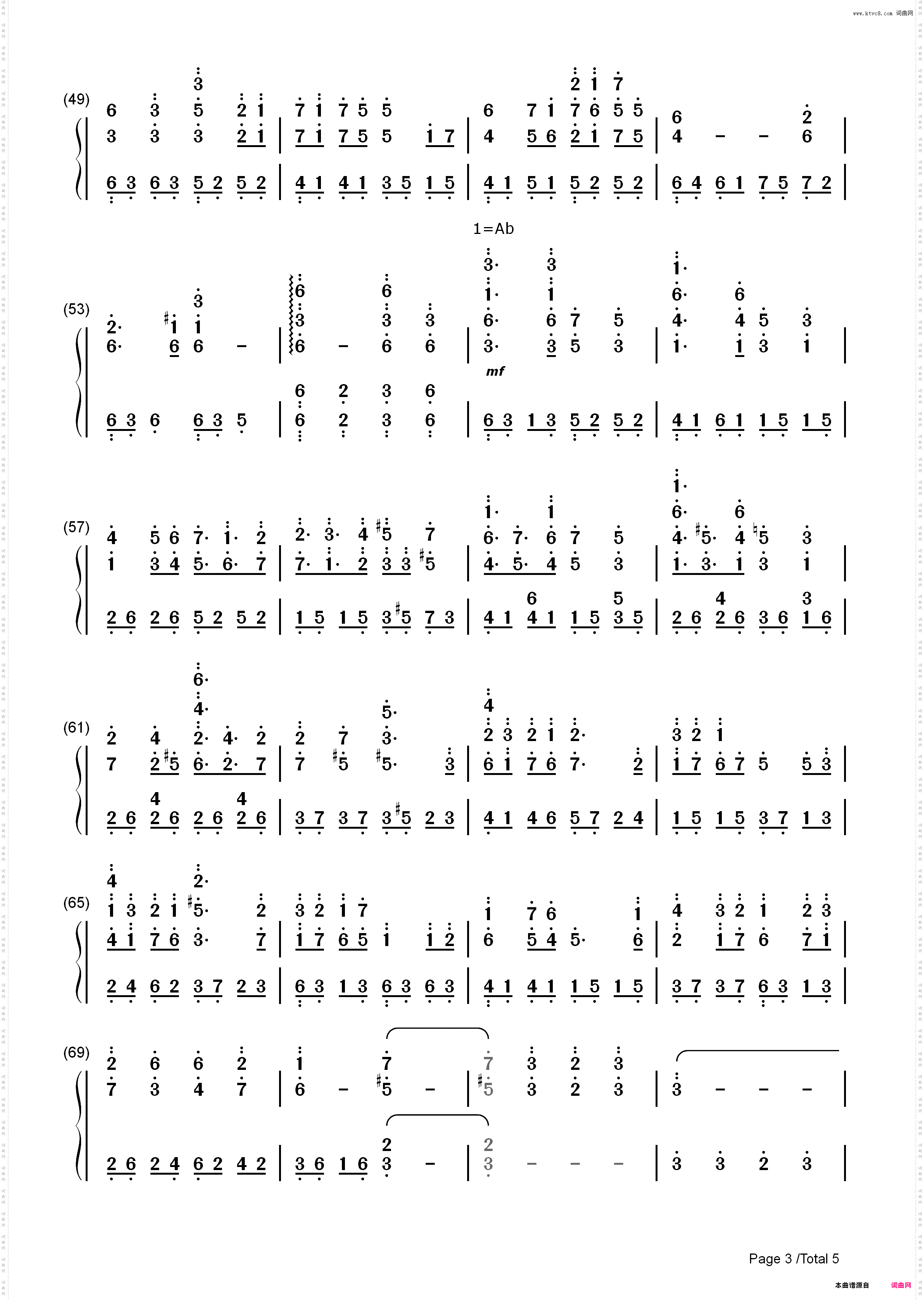 Fairytale-剧场版动画《空之境界》主题曲_简谱版