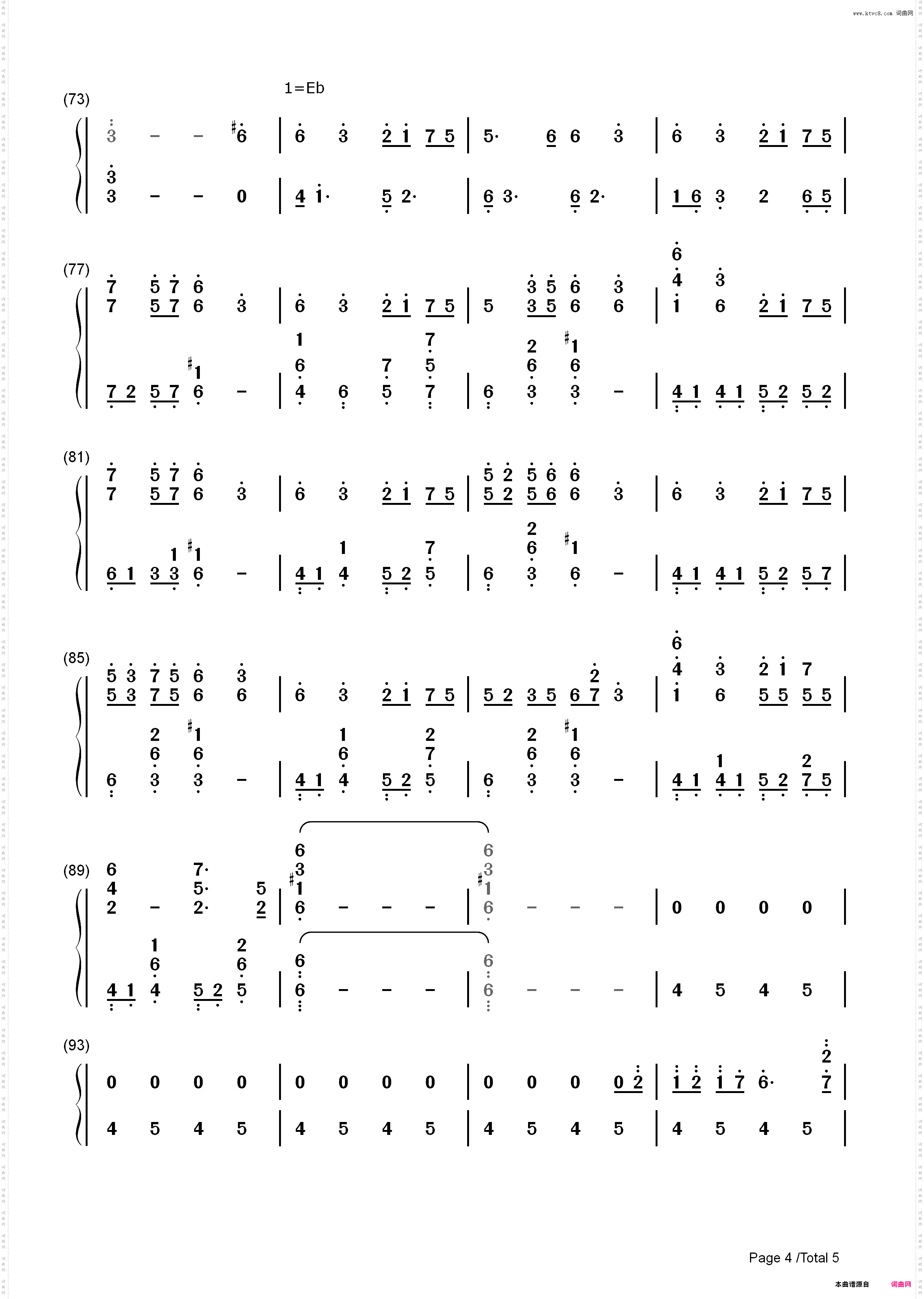 Fairytale-剧场版动画《空之境界》主题曲_简谱版
