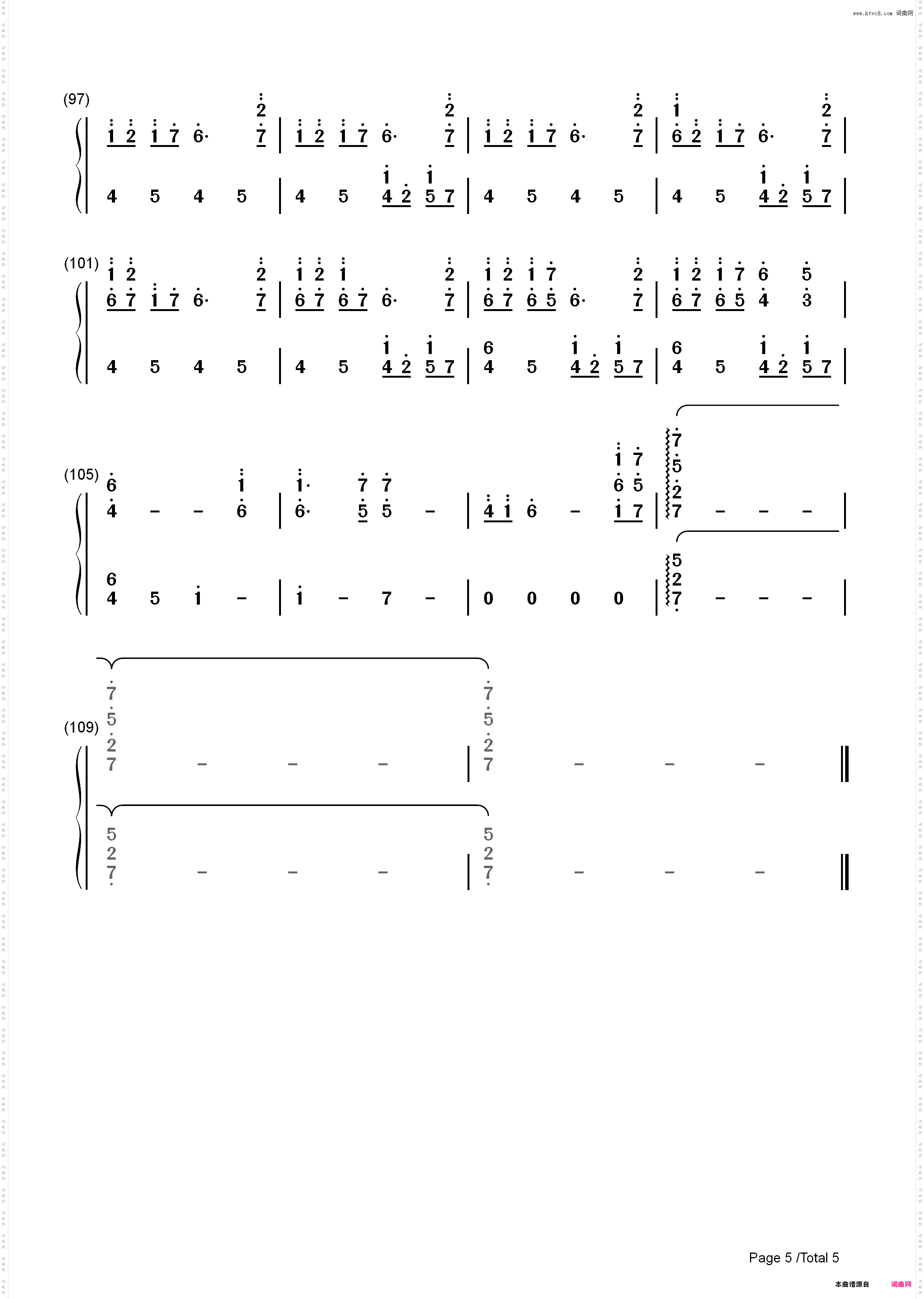 Fairytale-剧场版动画《空之境界》主题曲_简谱版