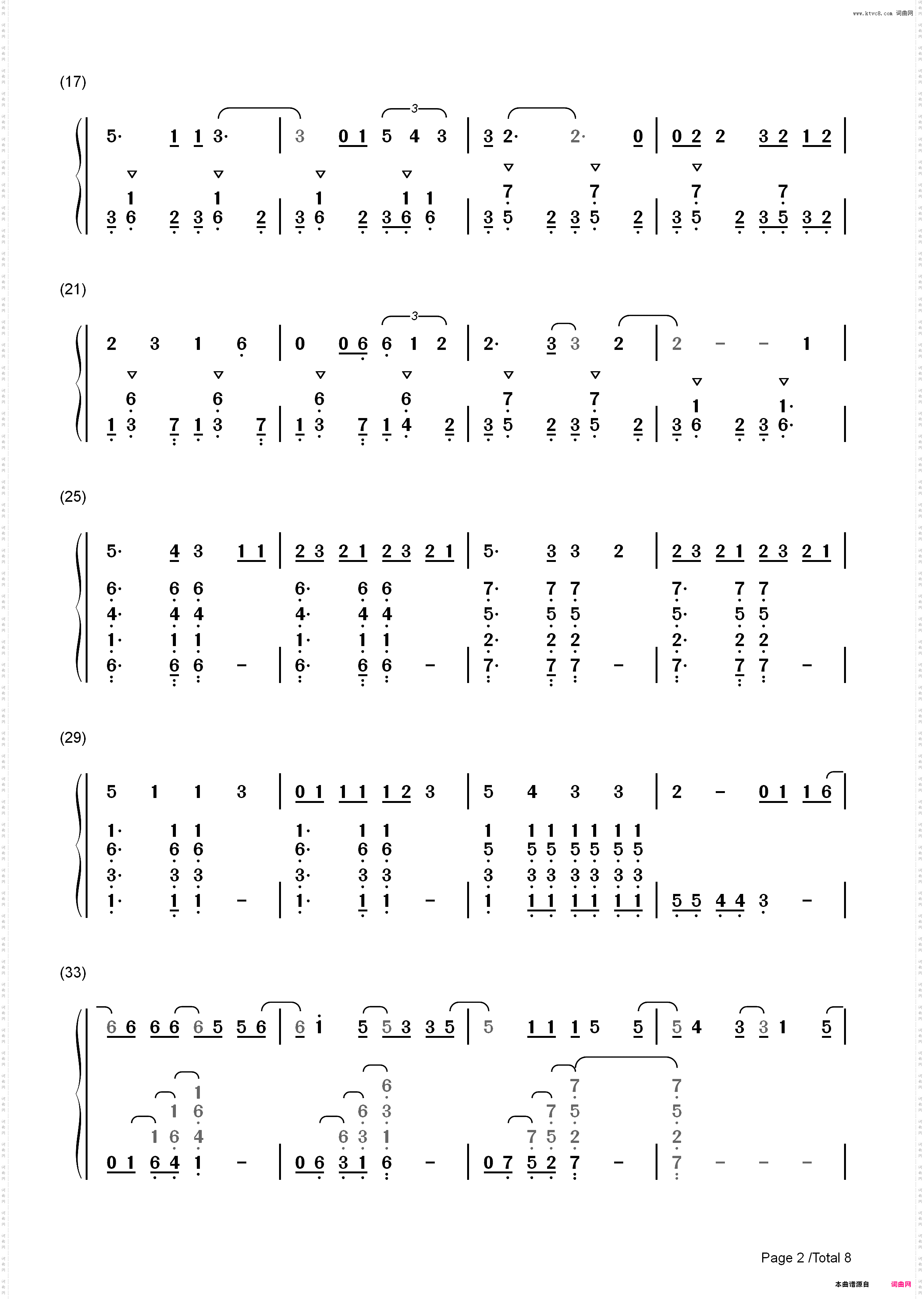 Bedless-Pierce the Veil_简谱版