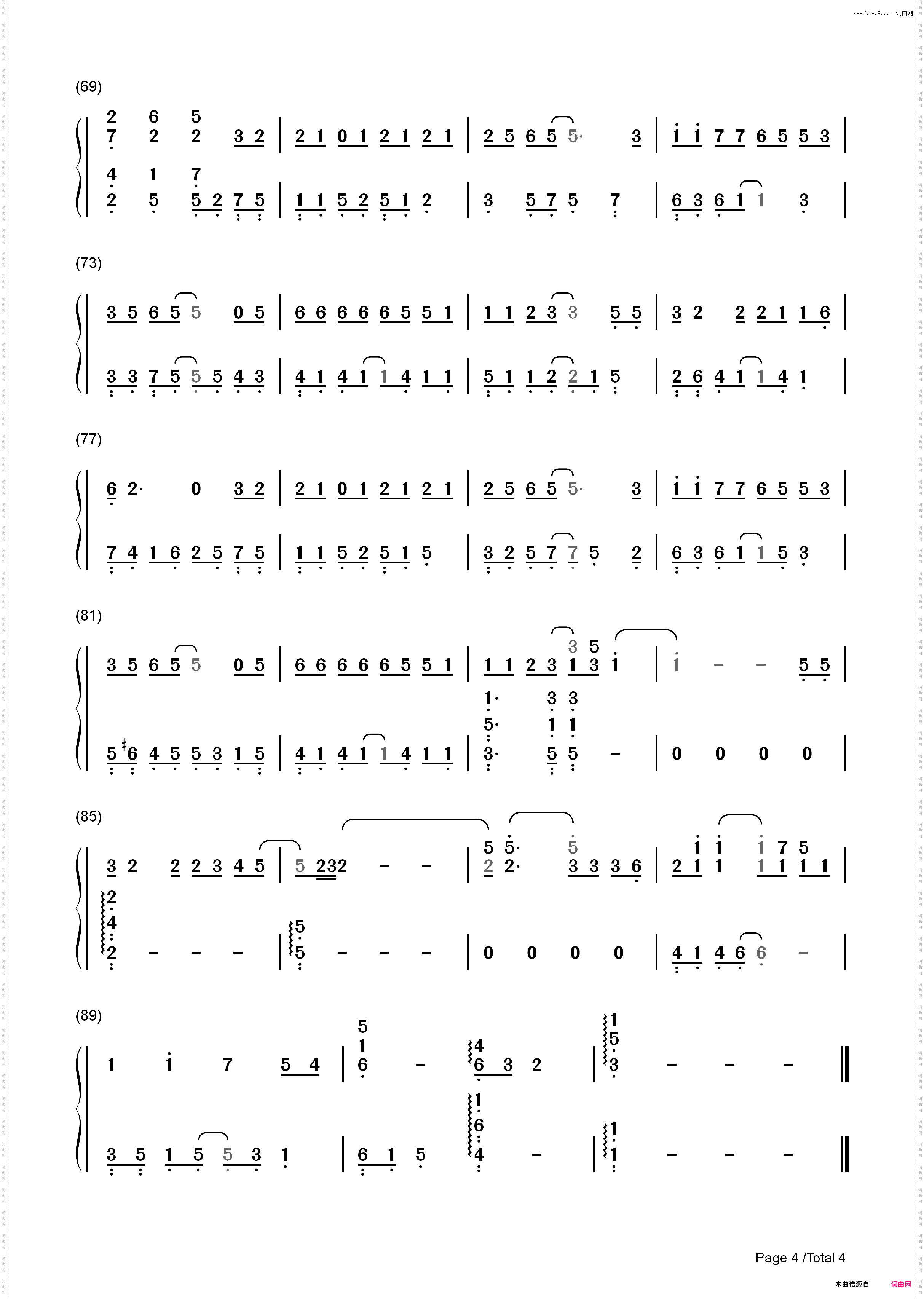 一次就好-夏洛特烦恼插曲_简谱版