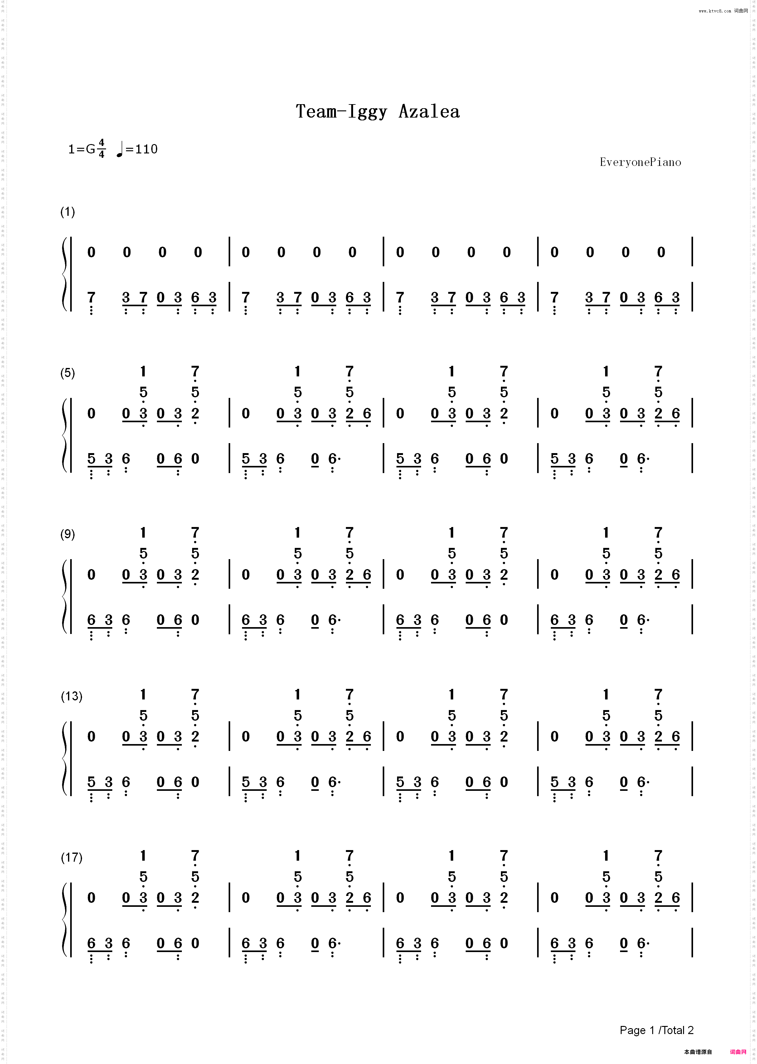 Team-Iggy Azalea_简谱版