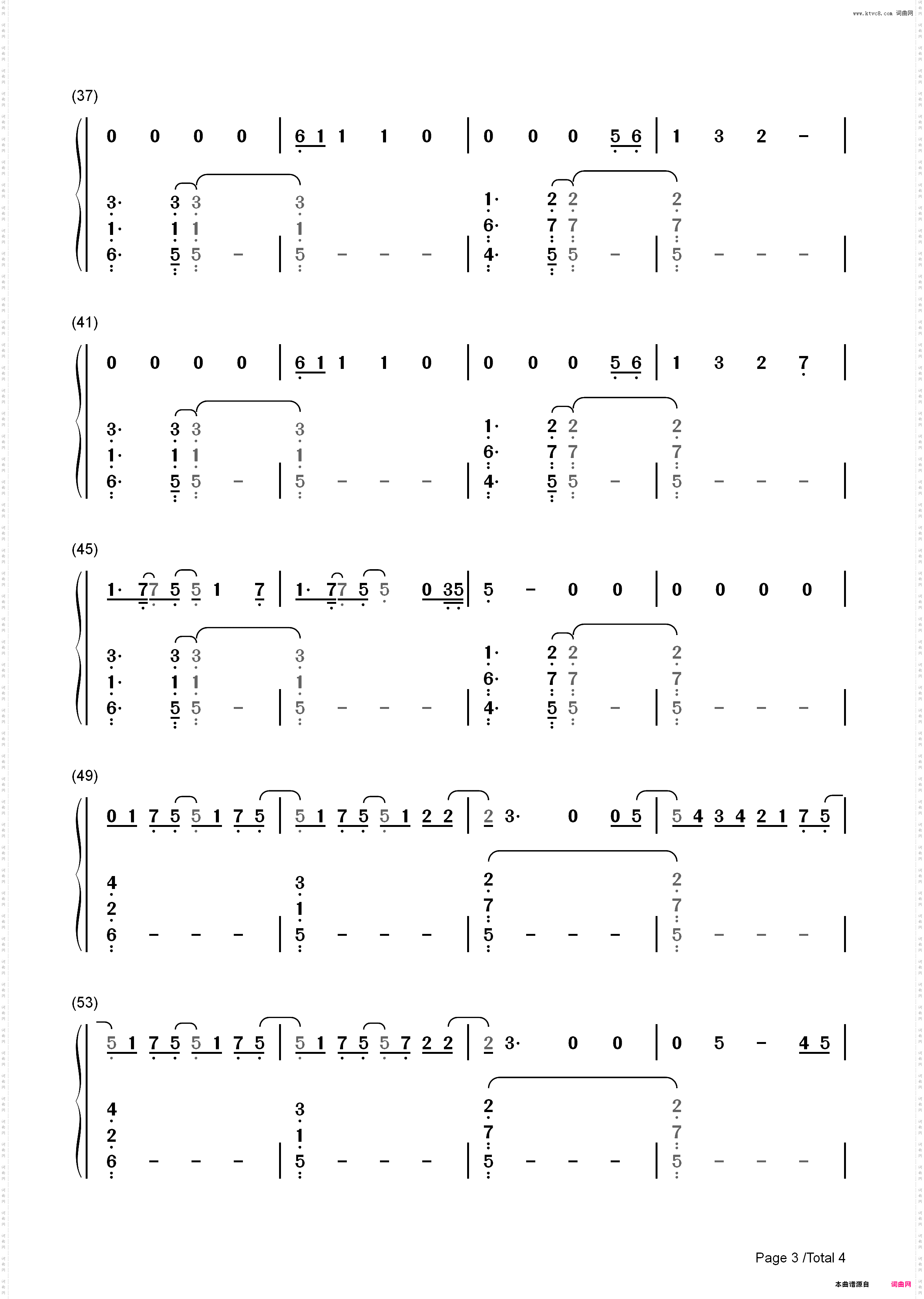 Body Talk-Foxes_简谱版