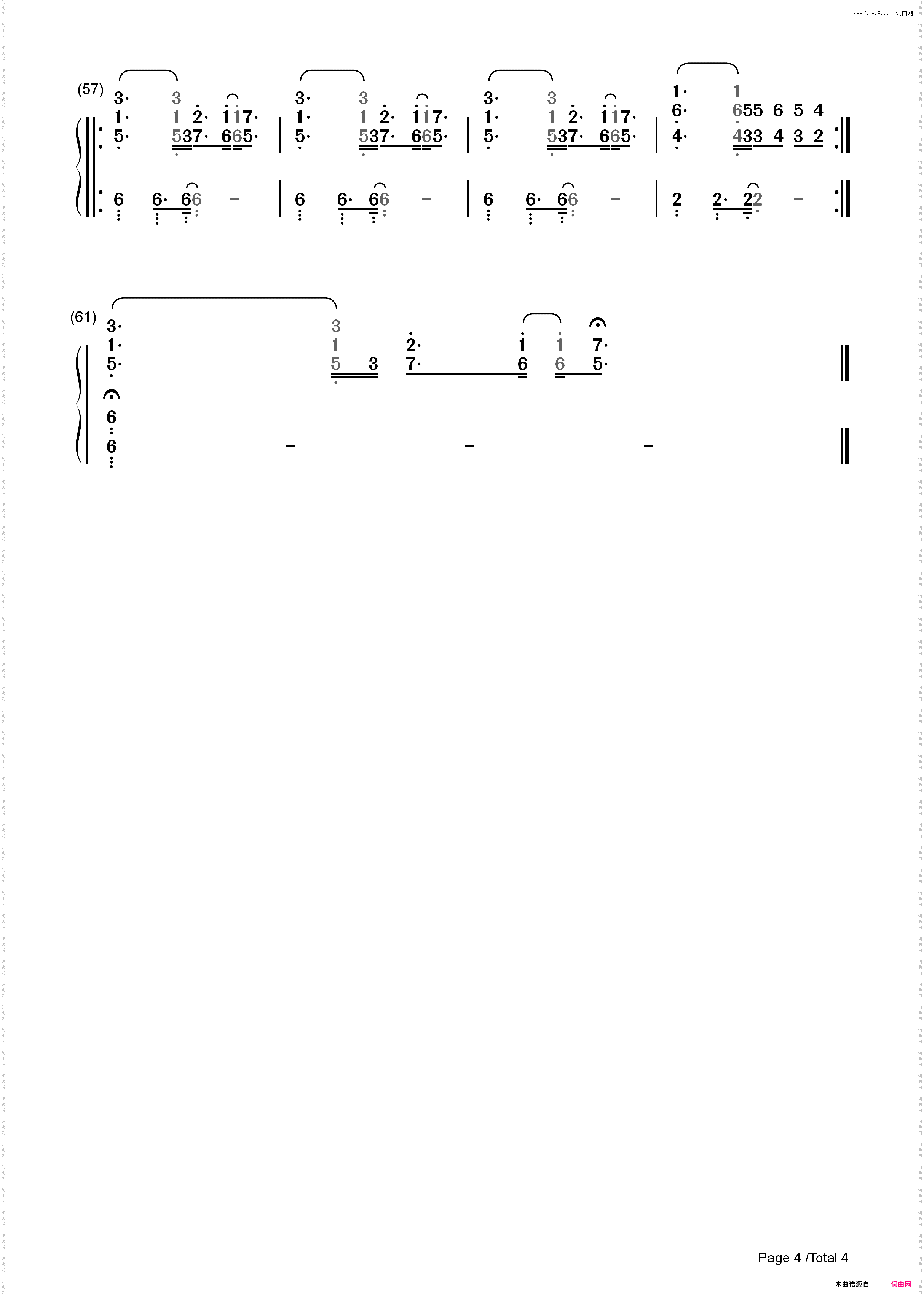Slow Down-Alicia Keys_简谱版
