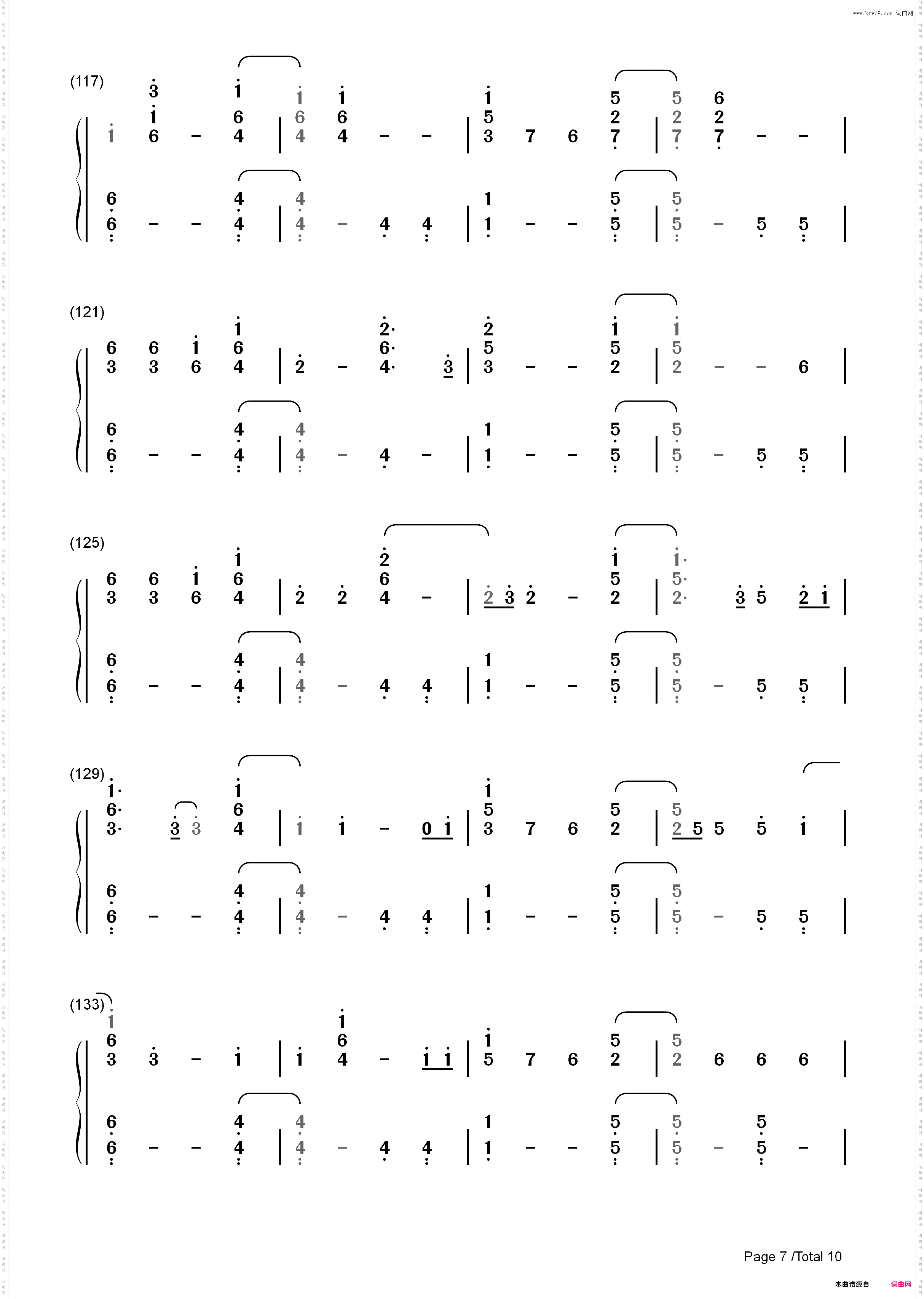 Hello-钢琴版-Adele_简谱版
