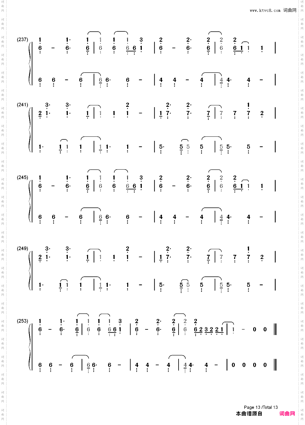 Up and Up-Coldplay_简谱版