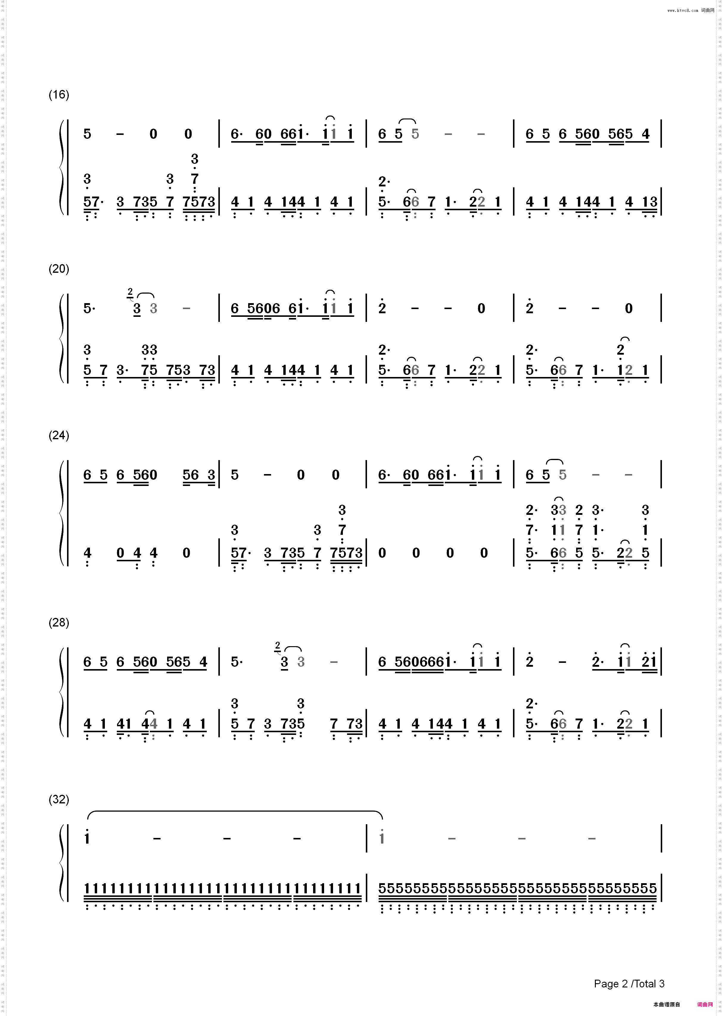 千万次的问-北京人在纽约OST_简谱版